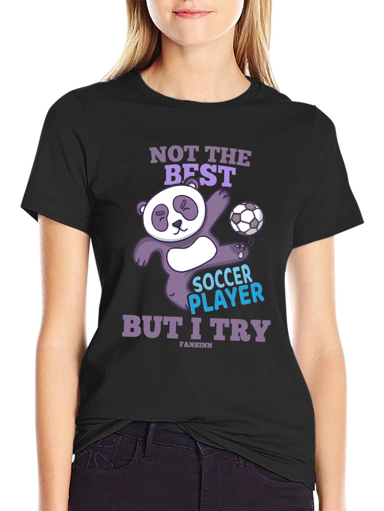 Funny Panda Soccer Player T-Shirt