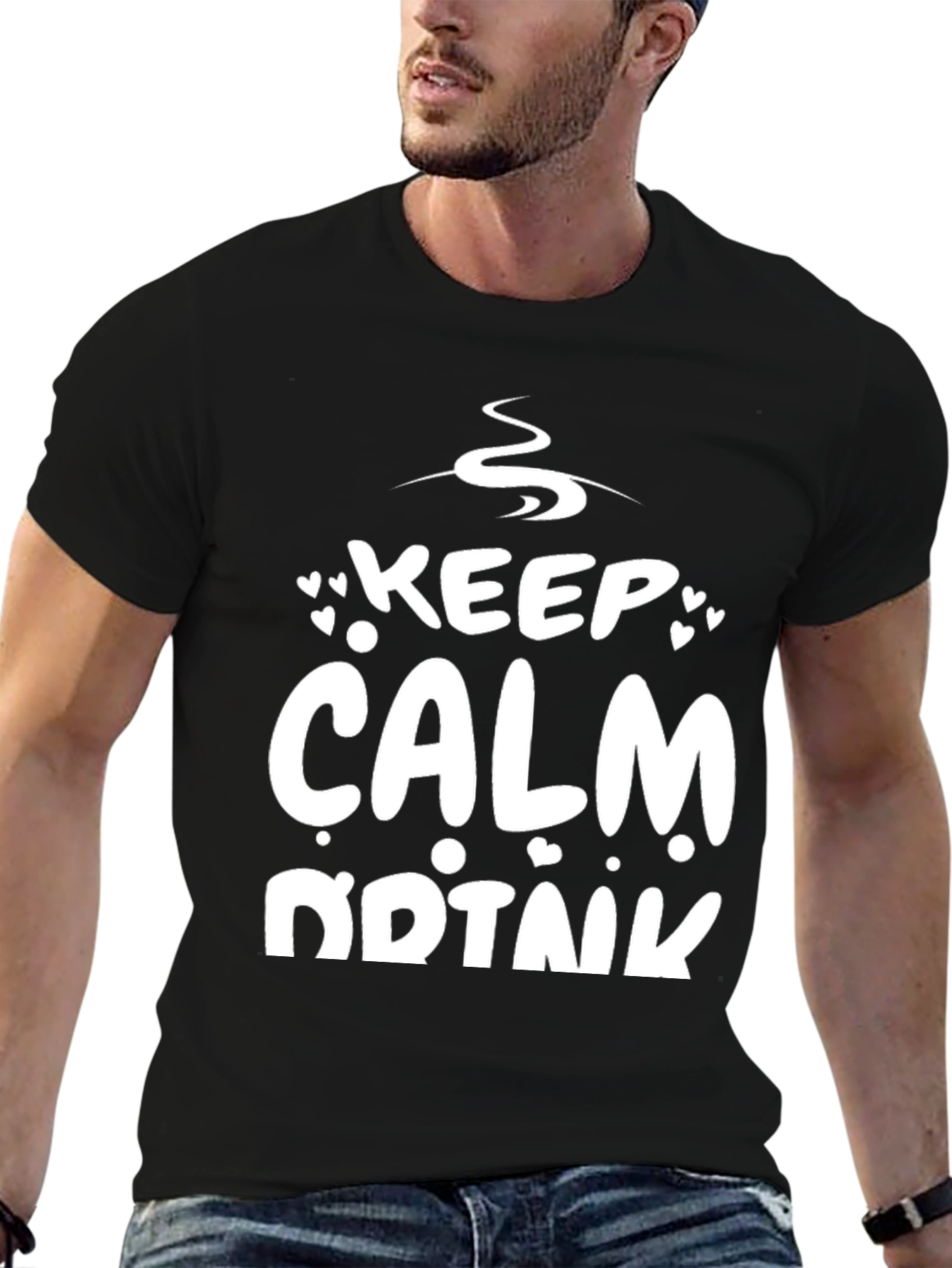 Keep Calm and Drink T-Shirt - Black