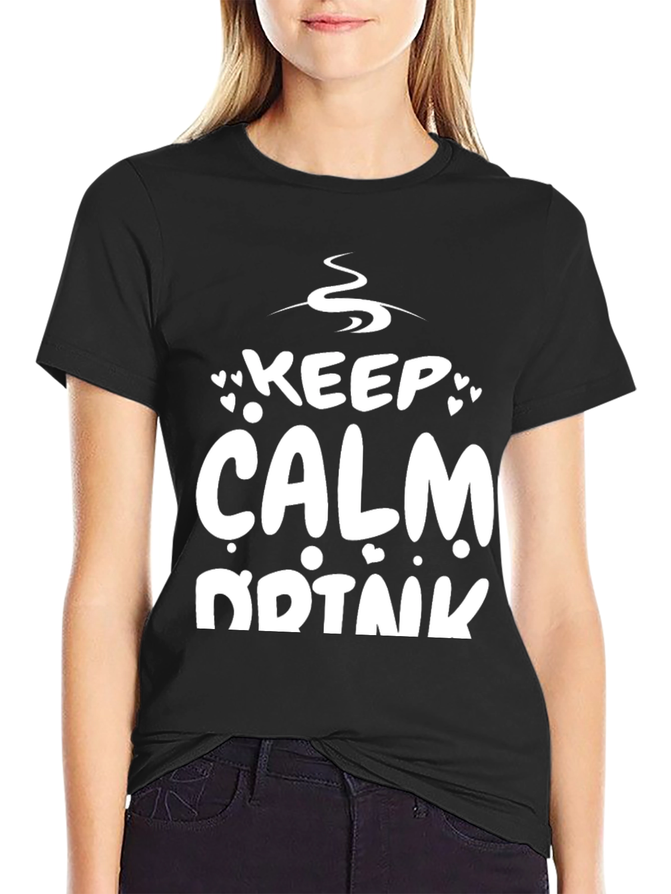 Keep Calm and Drink T-Shirt - Black