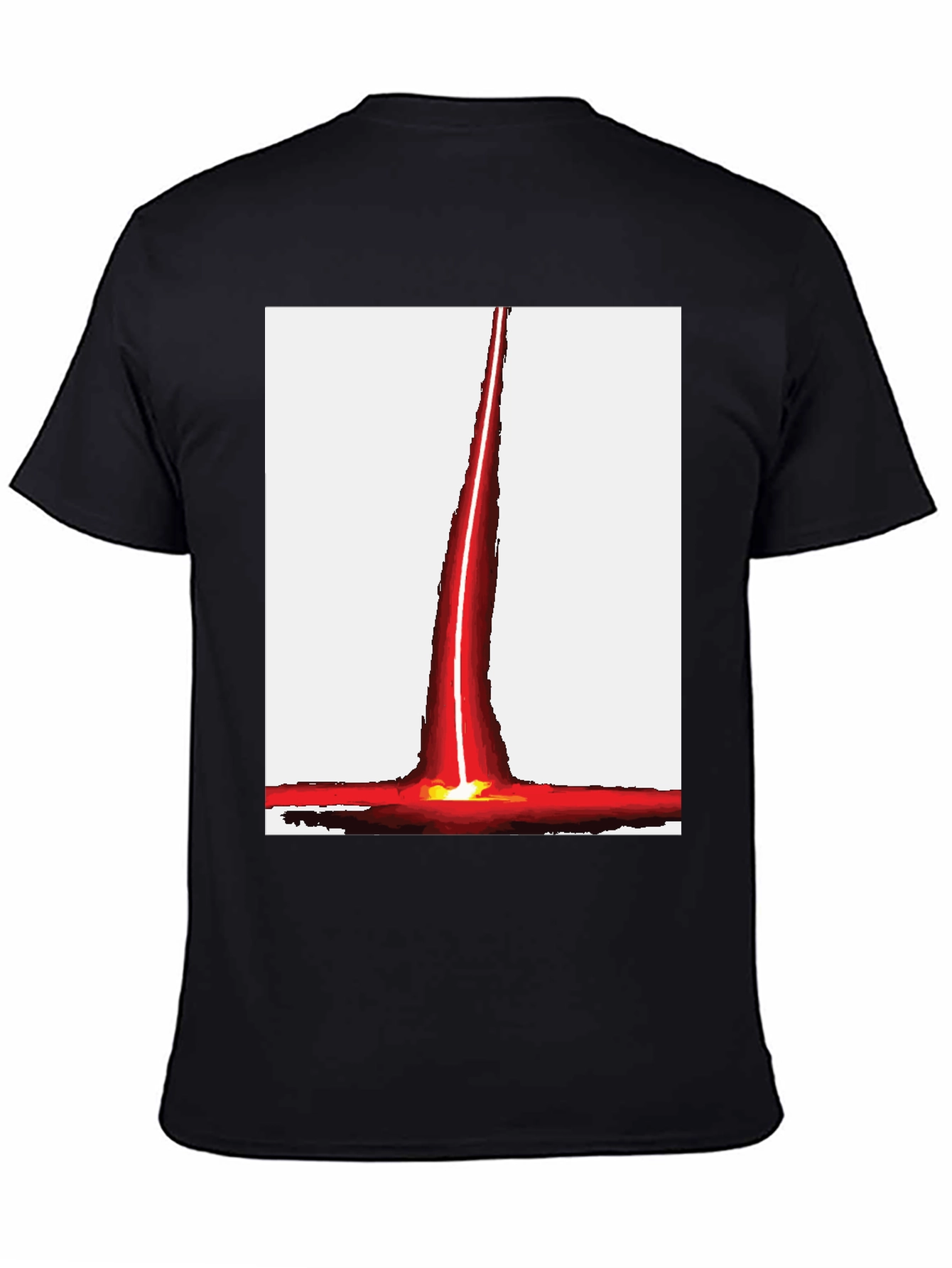 Red Beam Graphic Tee - Unique Design
