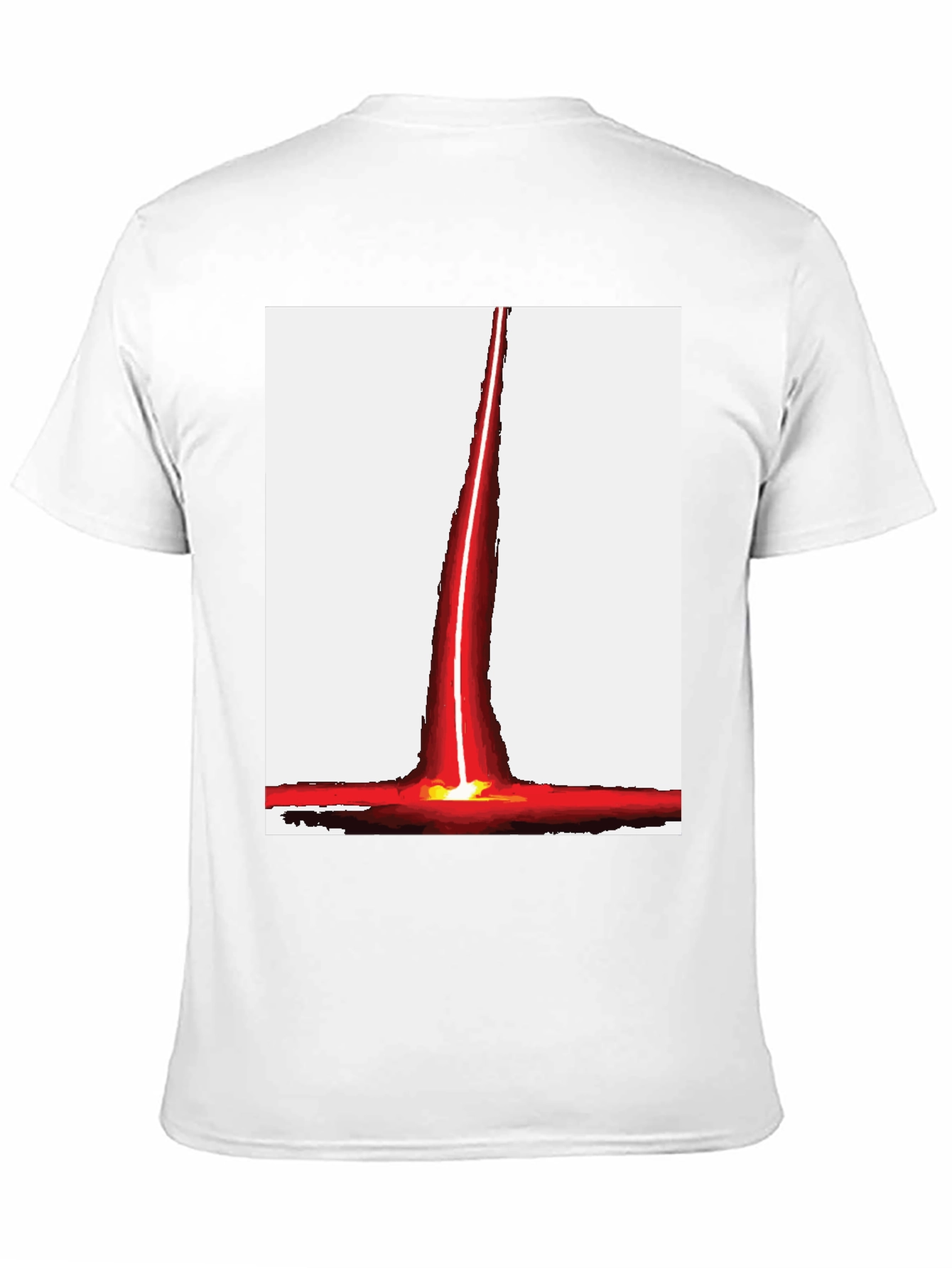 Red Beam Graphic Tee - Unique Design