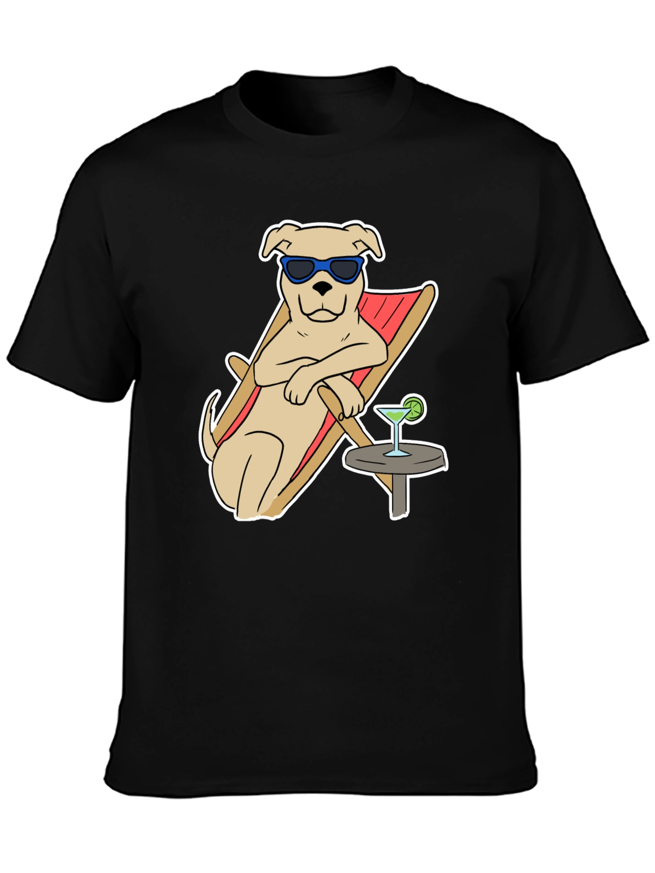 Relaxed Dog Graphic Tee - Black
