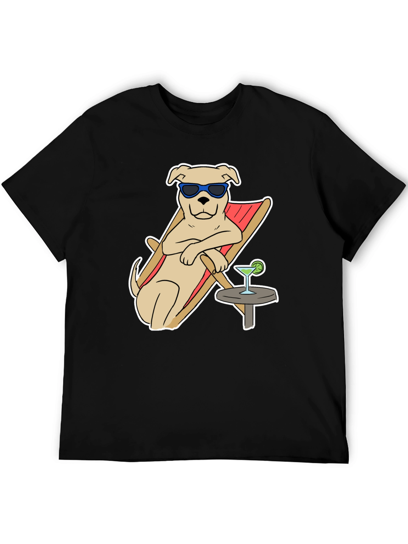 Relaxed Dog Graphic Tee - Black