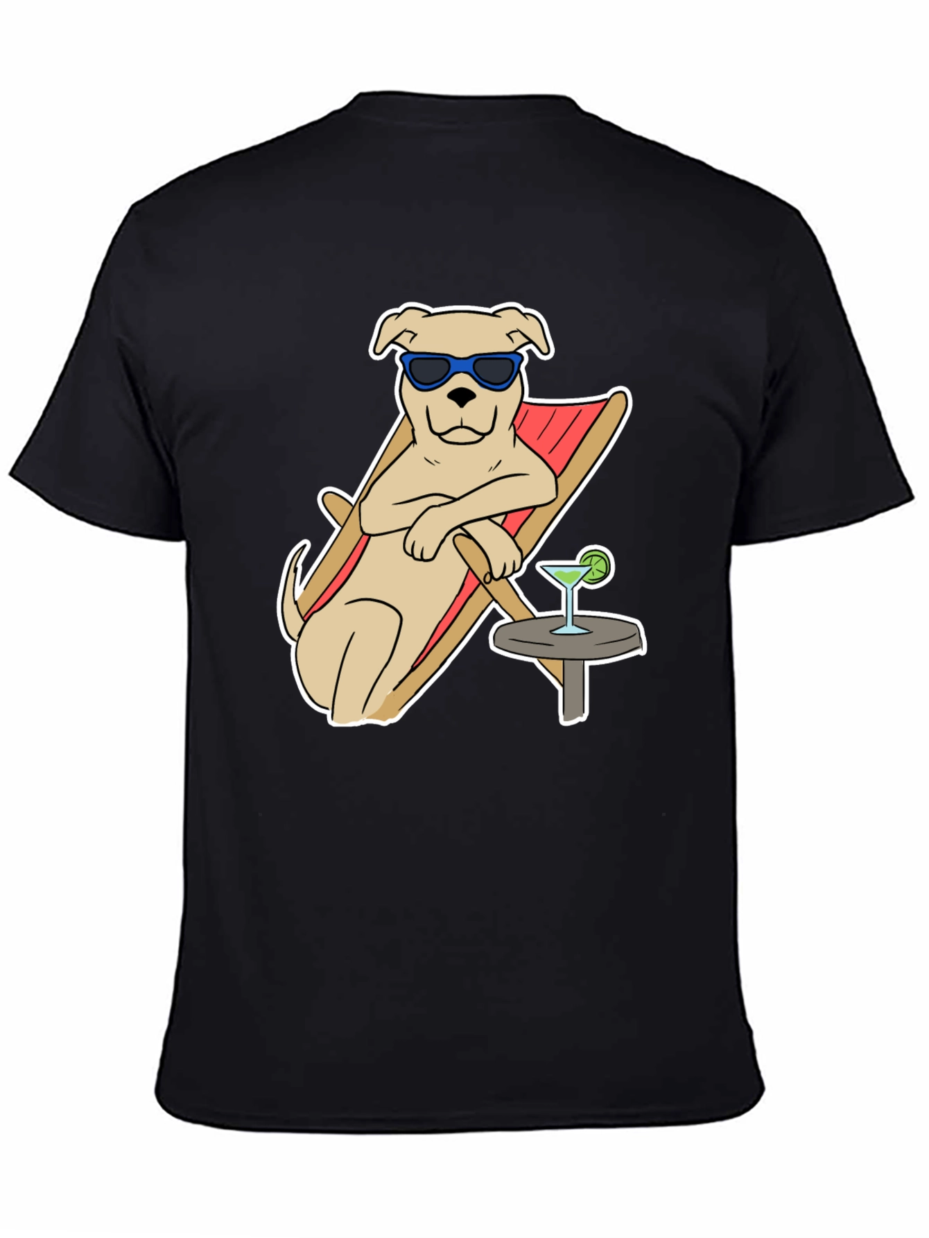 Relaxed Dog Graphic Tee - Black