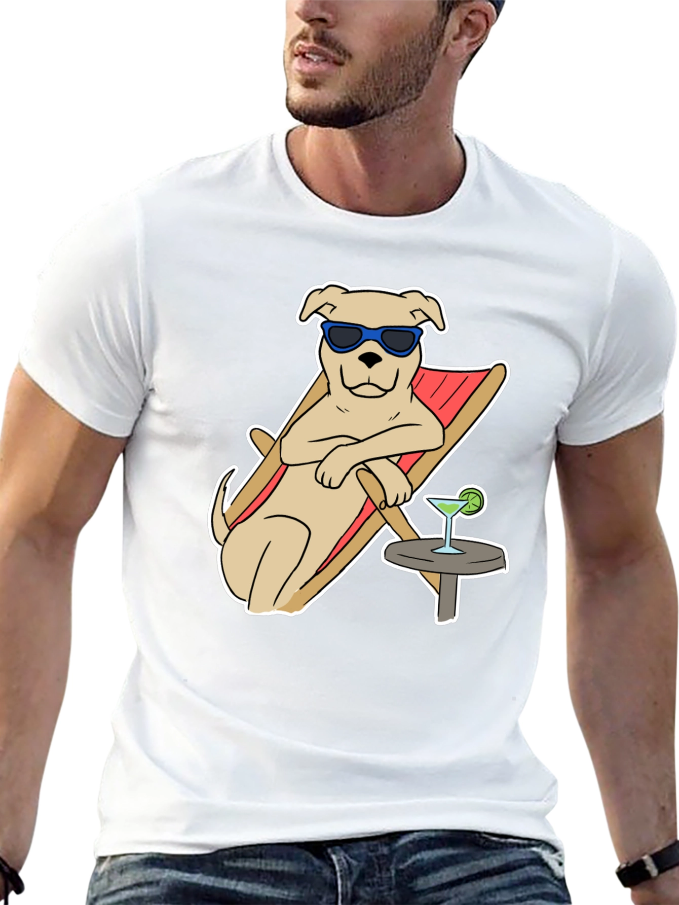Relaxed Dog Graphic Tee - Black