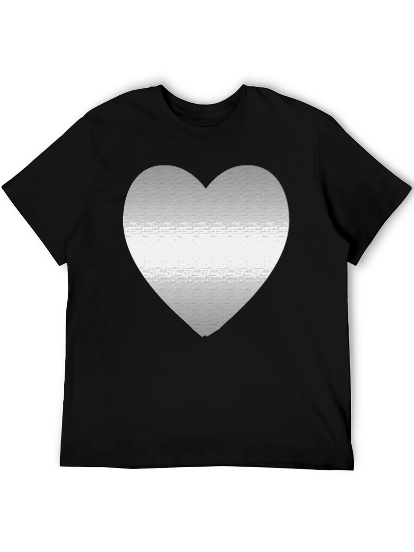 Heart Graphic Black Tee - Modern Casual Style