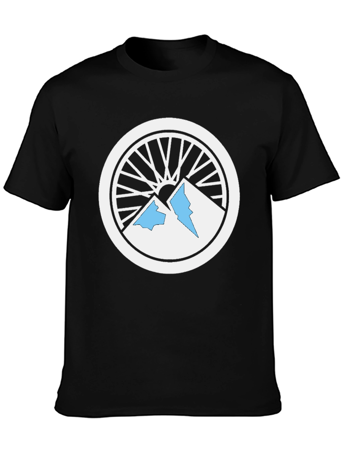 Mountain Bike Wheel Graphic Tee - Black