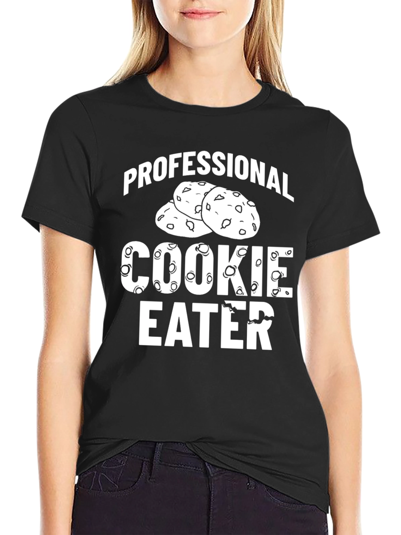 Professional Cookie Eater Graphic Tee - Black T-Shirt