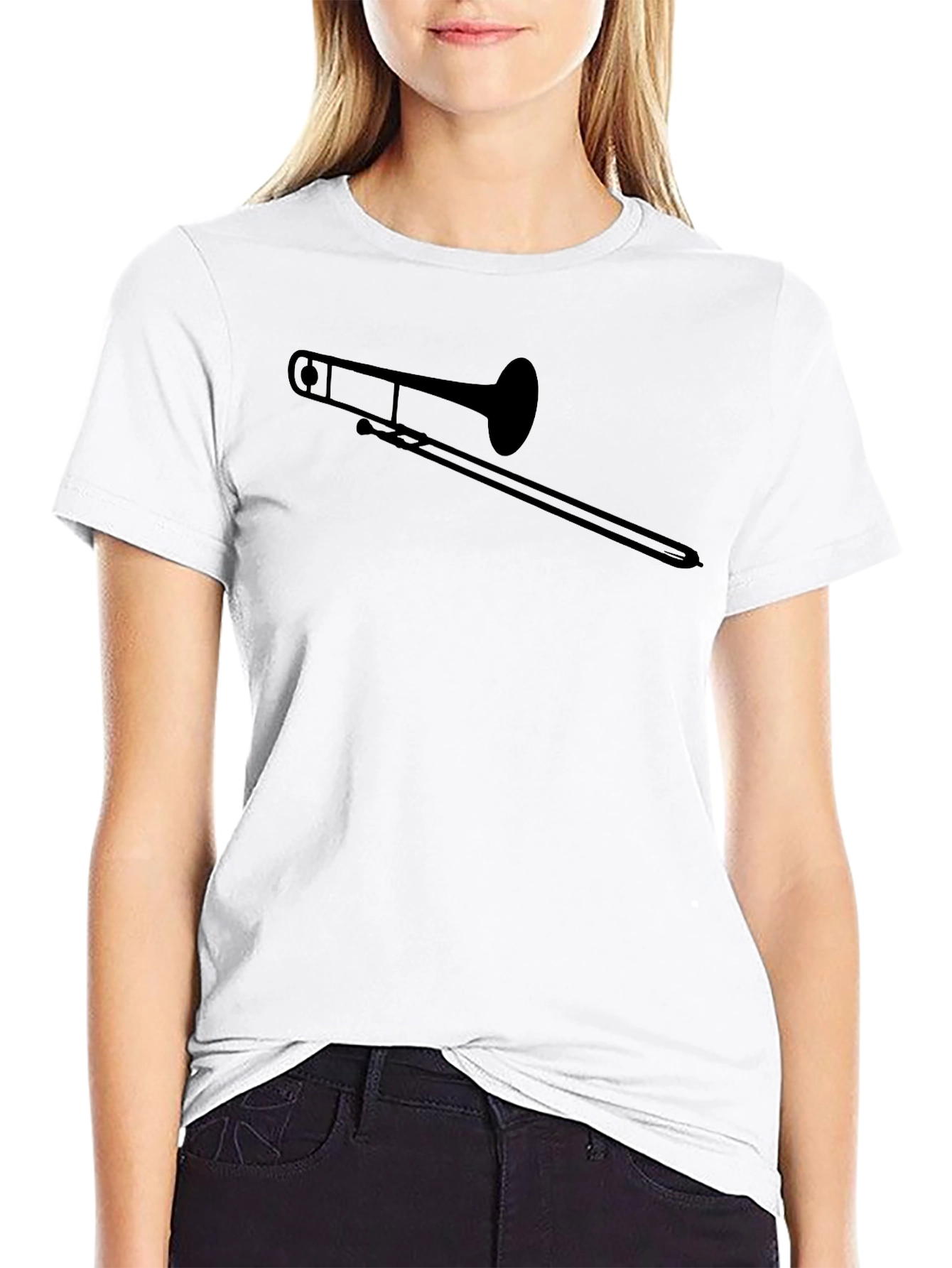 Trombone Graphic Tee - Musicians Black T-Shirt