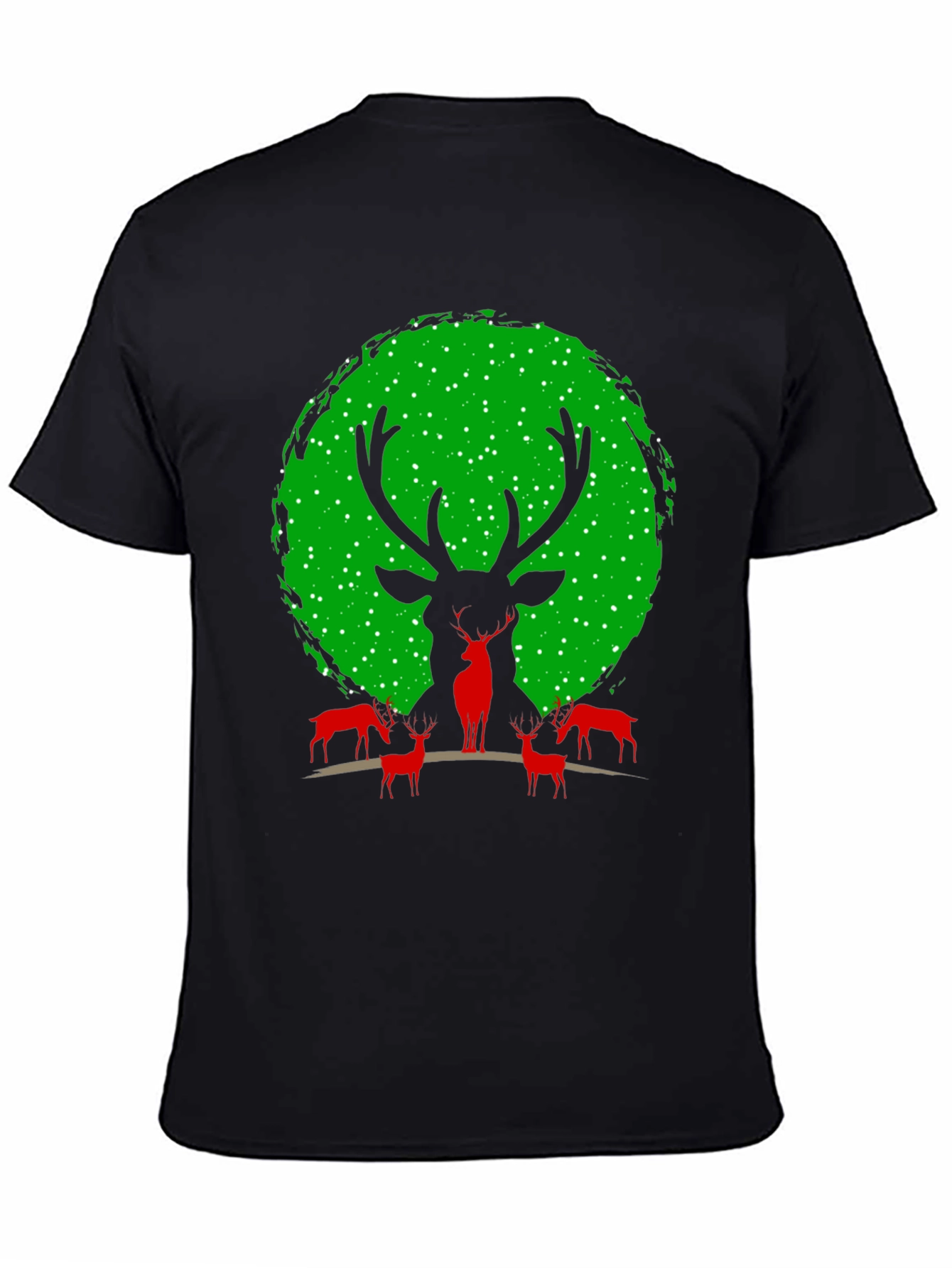 Reindeer Graphic Tee - Festive Christmas Shirt