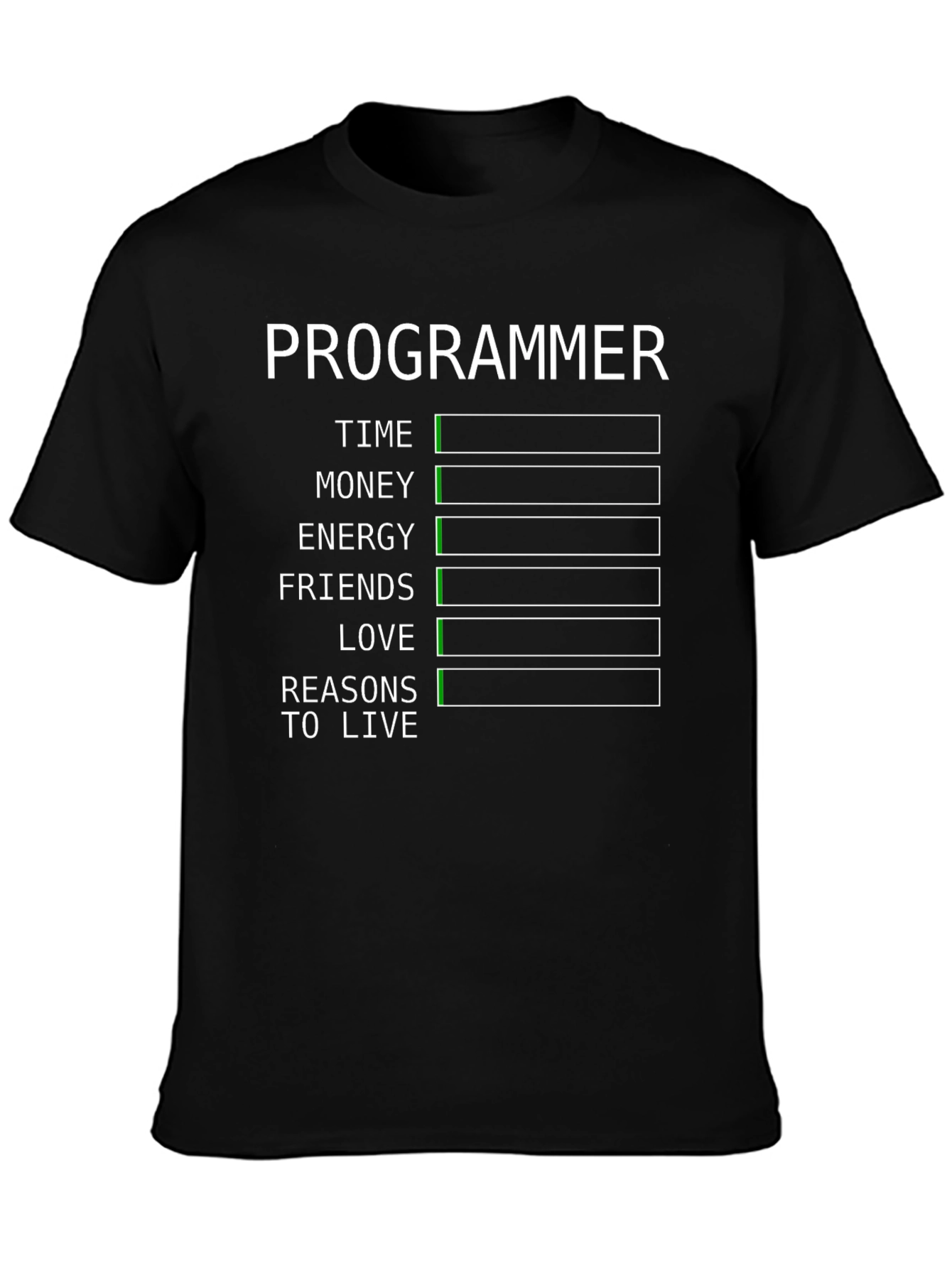 Programmer Humor T-Shirt - Low Battery Life