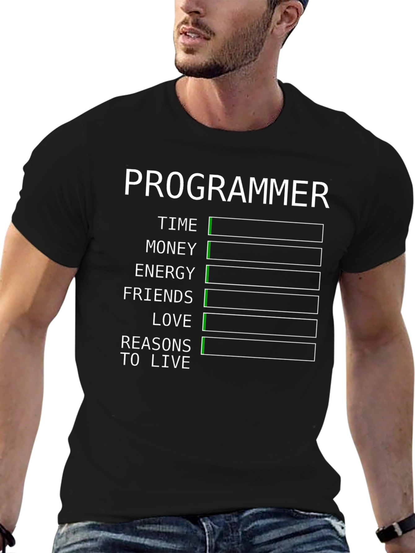 Programmer Humor T-Shirt - Low Battery Life