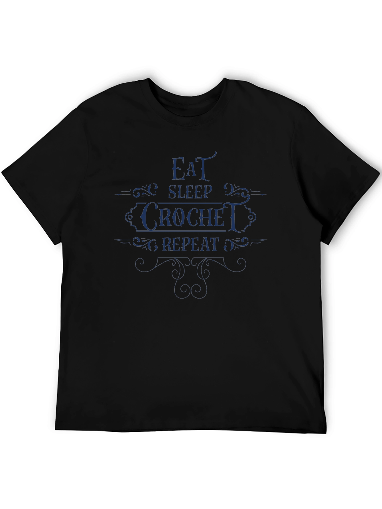 Eat Sleep Crochet Repeat - Novelty Graphic Tee