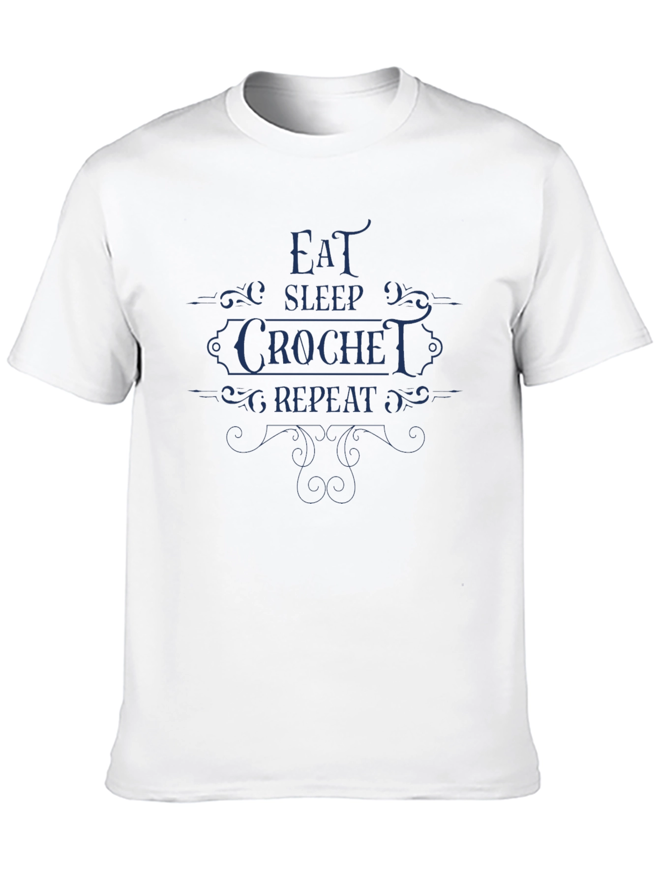 Eat Sleep Crochet Repeat - Novelty Graphic Tee