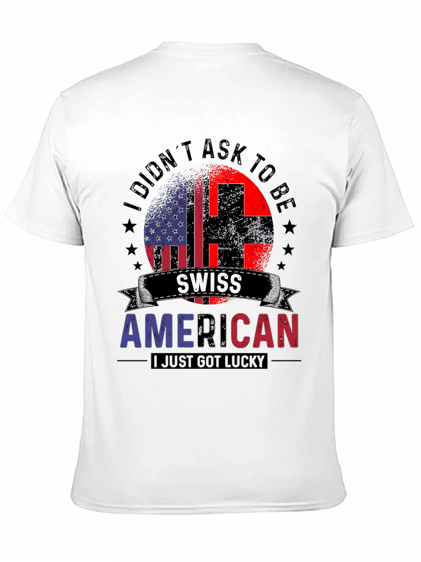 Swiss American Flag Patriotic T-Shirt