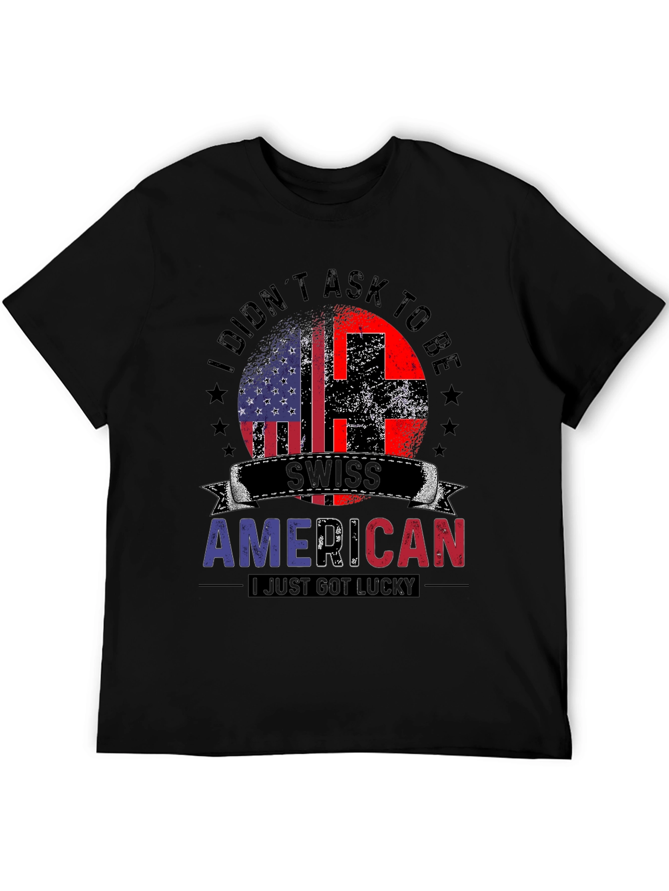 Swiss American Flag Patriotic T-Shirt