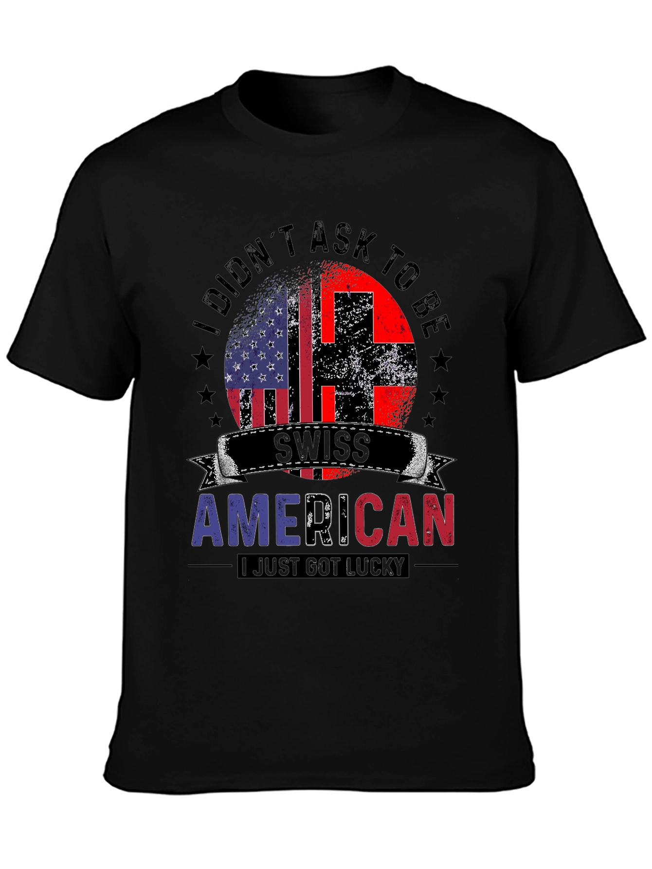 Swiss American Flag Patriotic T-Shirt