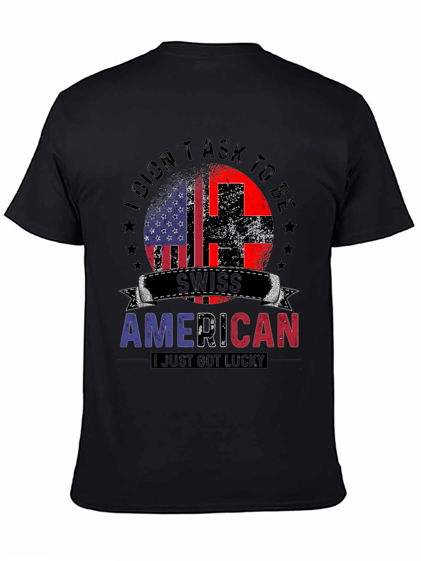 Swiss American Flag Patriotic T-Shirt
