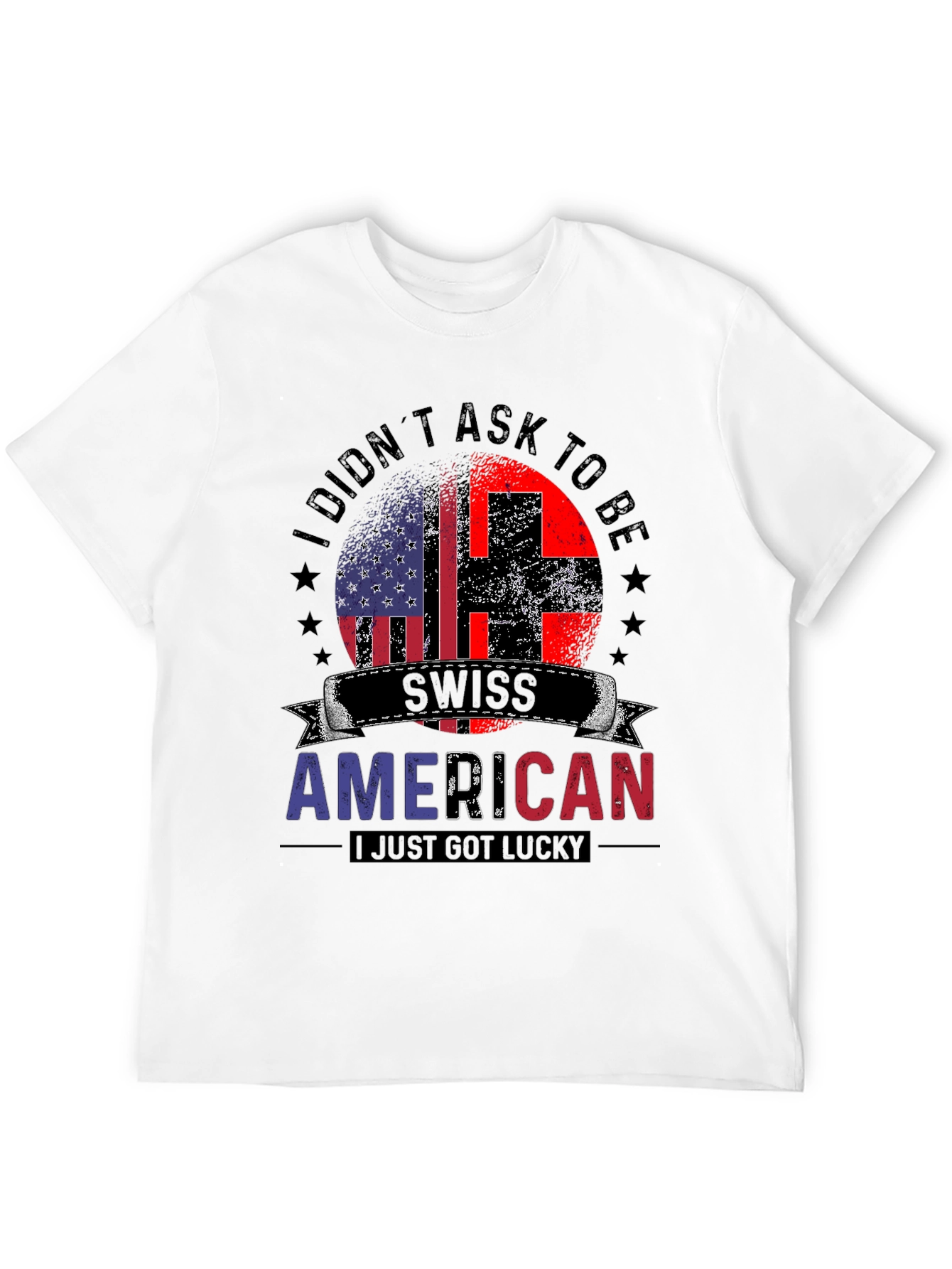 Swiss American Flag Patriotic T-Shirt