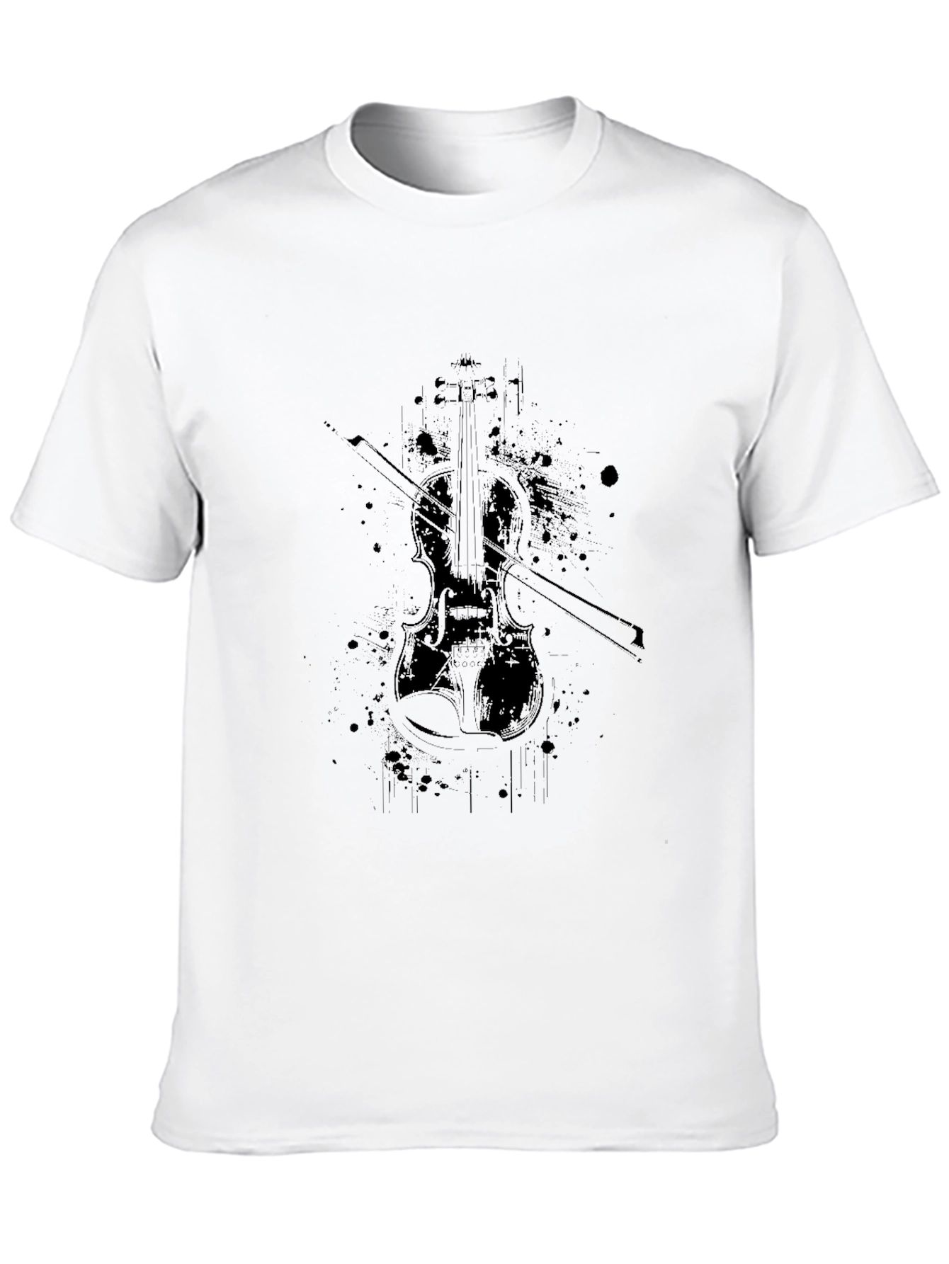 Violin Graphic Tee - Musicians Black T-Shirt