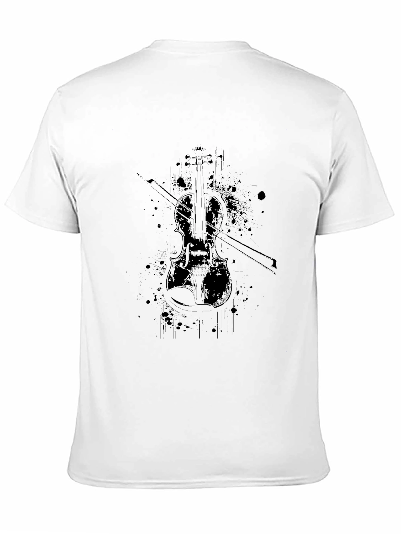 Violin Graphic Tee - Musicians Black T-Shirt