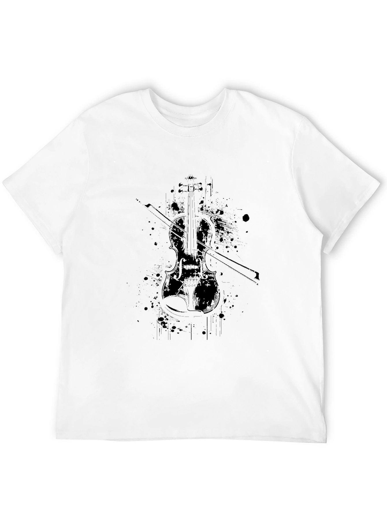 Violin Graphic Tee - Musicians Black T-Shirt