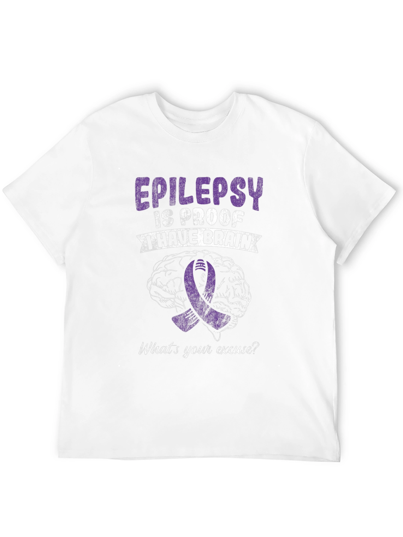 Epilepsy Awareness Graphic Tee - Brain & Ribbon Design