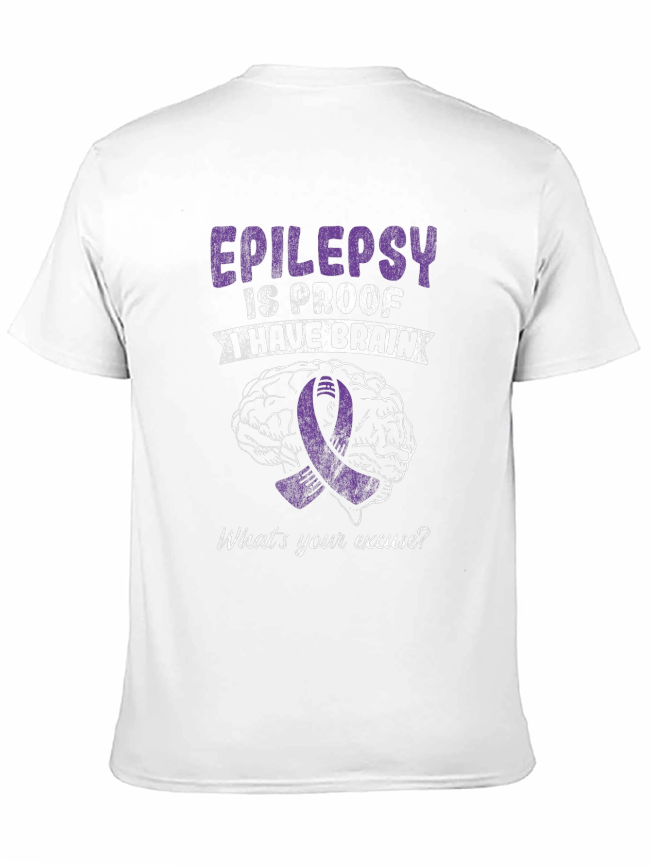 Epilepsy Awareness Graphic Tee - Brain & Ribbon Design