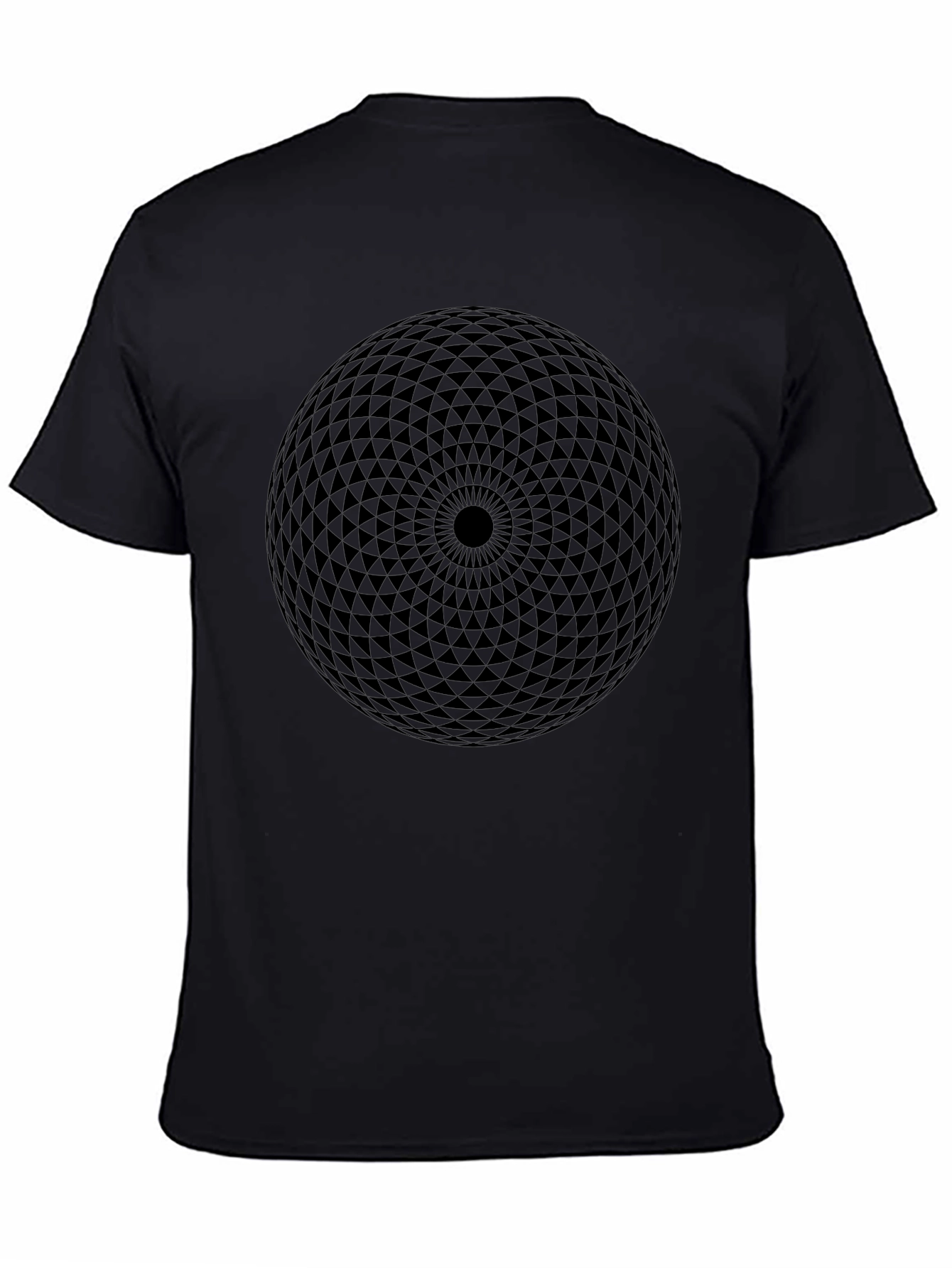 Geometric Orb Graphic Tee - Modern Black T-Shirt