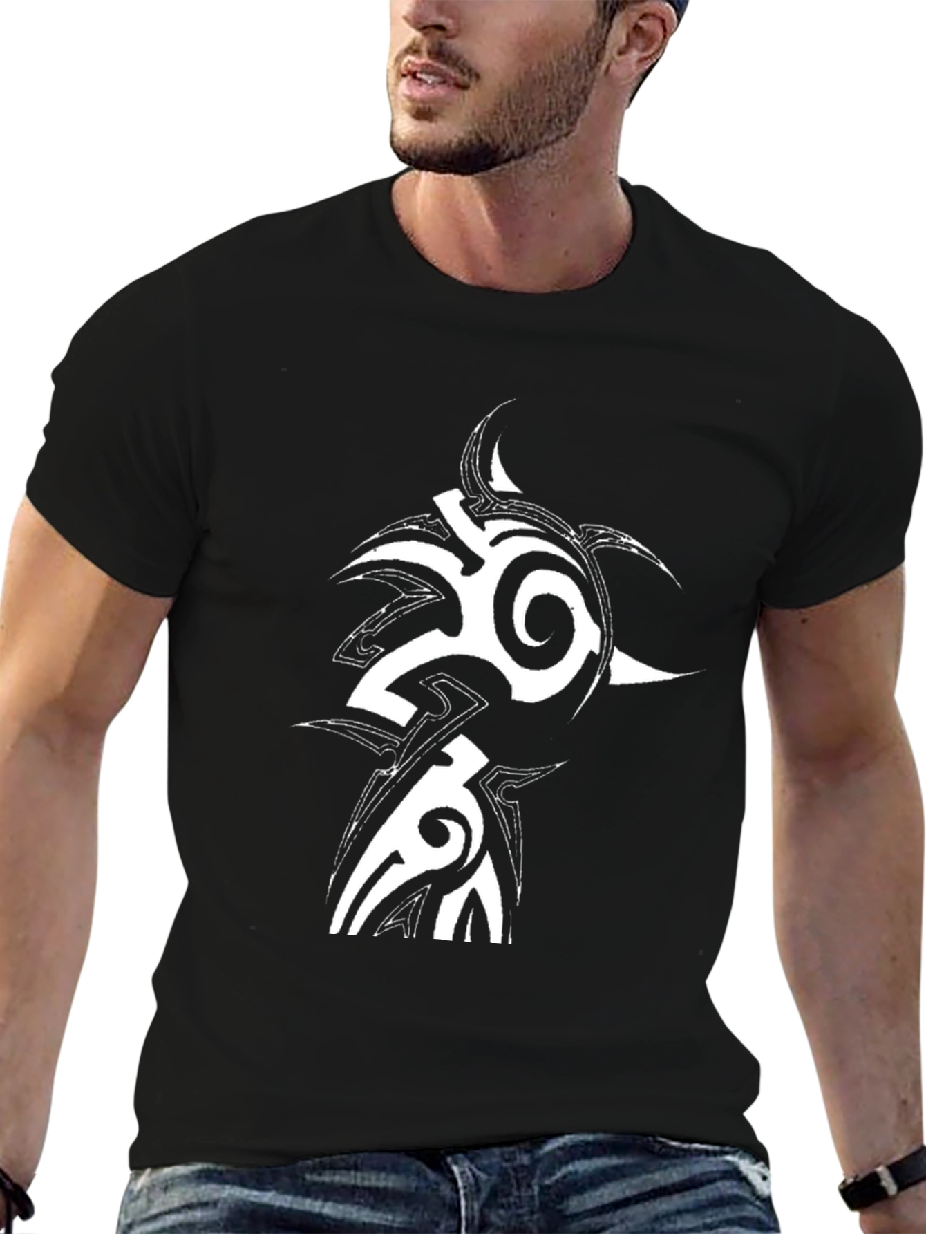 Tribal Graphic Black T-Shirt