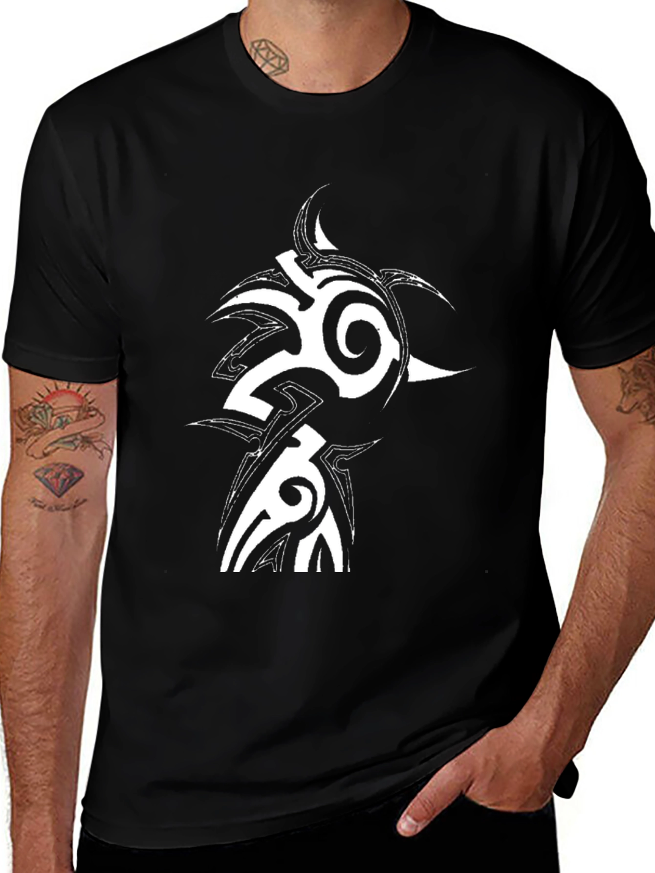 Tribal Graphic Black T-Shirt