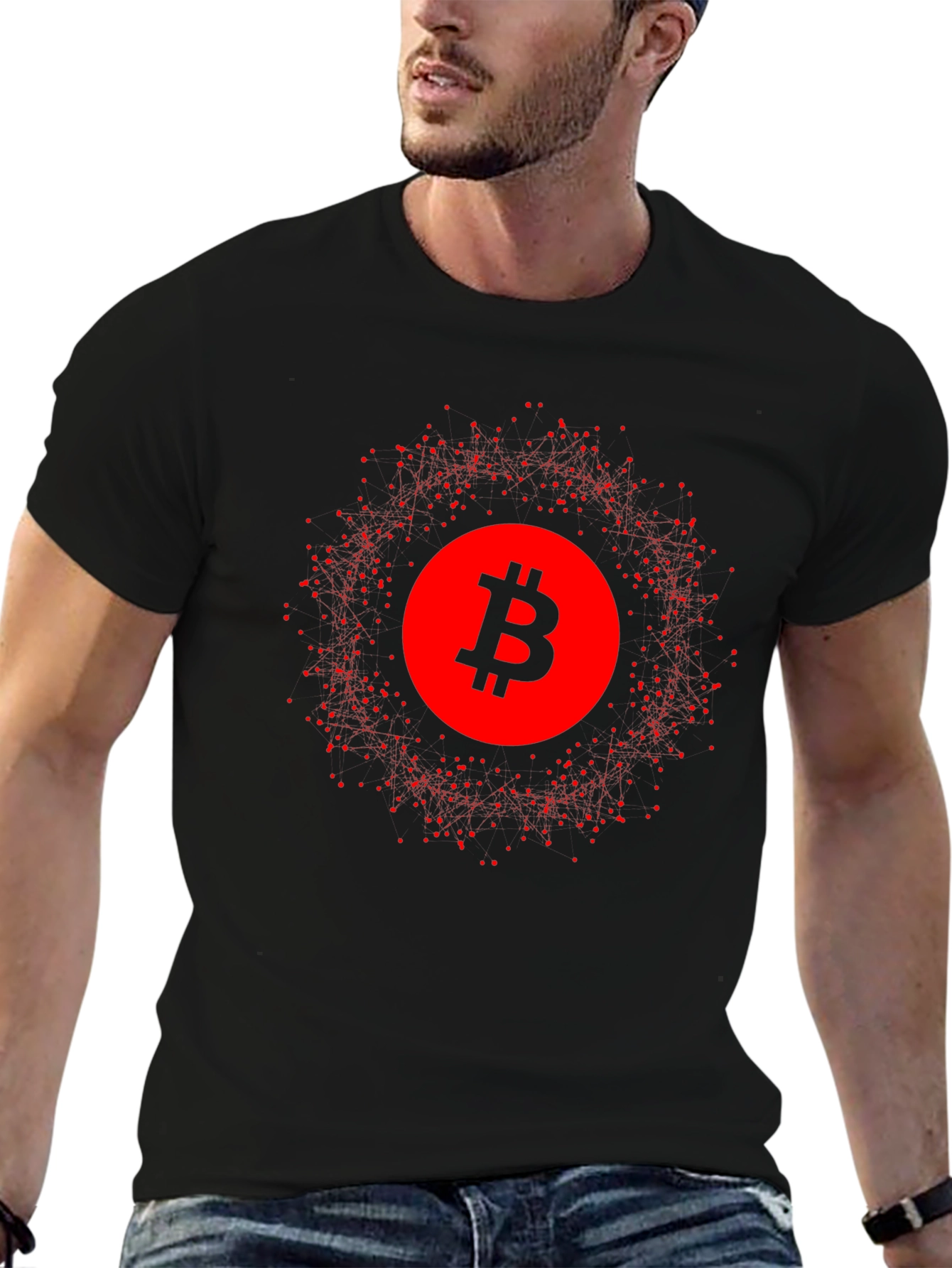 Bitcoin Crypto Graphic T-Shirt - Black