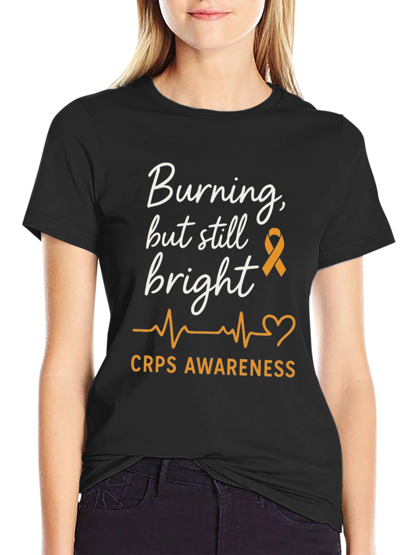CRPS Awareness T-Shirt - Burning Bright Design
