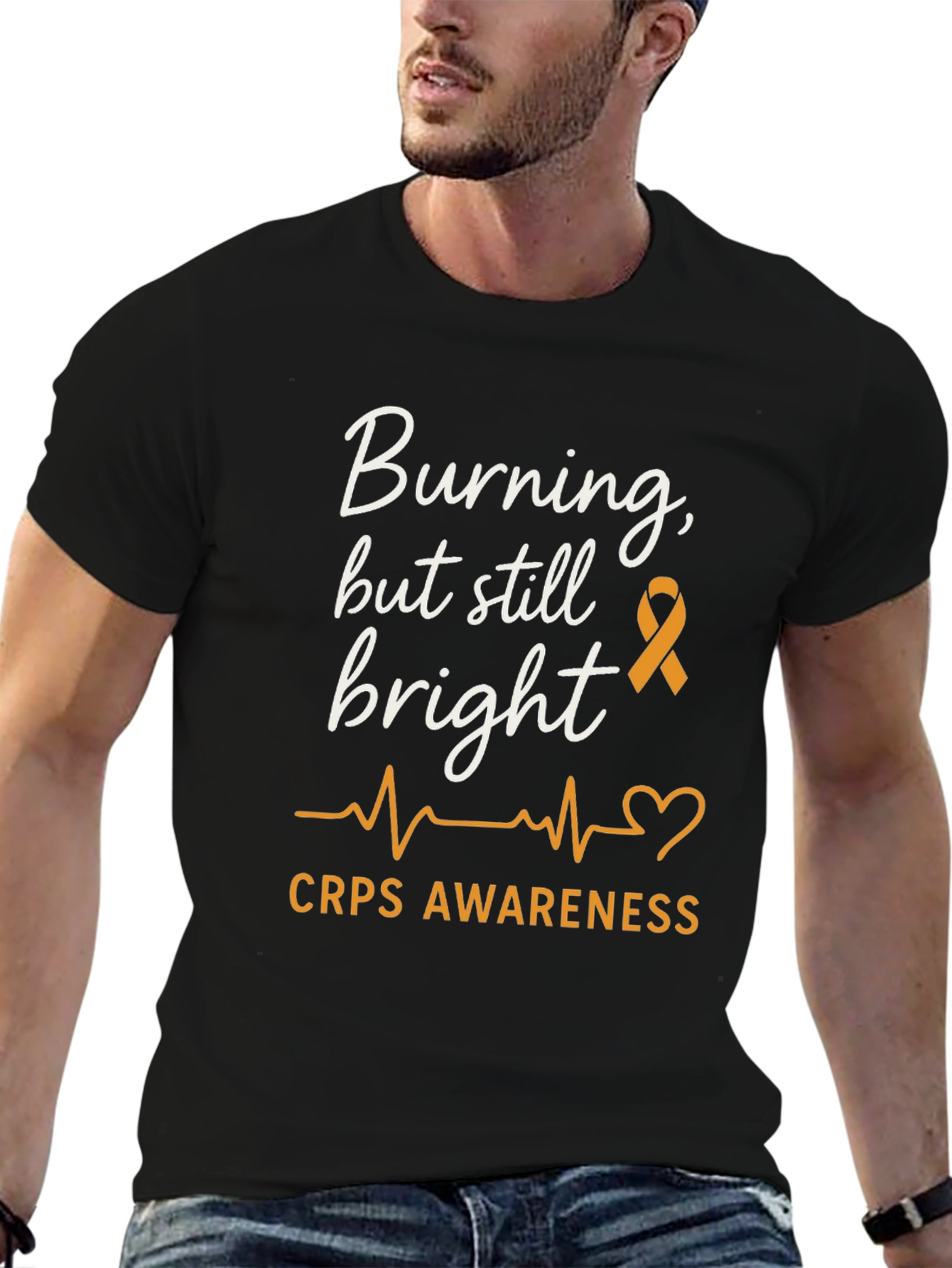 CRPS Awareness T-Shirt - Burning Bright Design