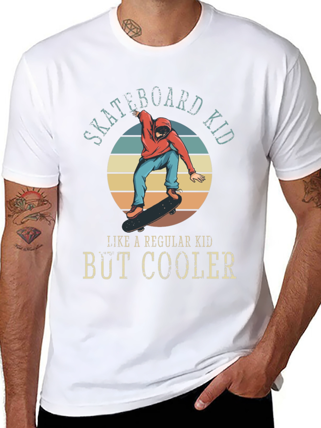 Skateboard Kid T-Shirt - Regular Kid But Cooler