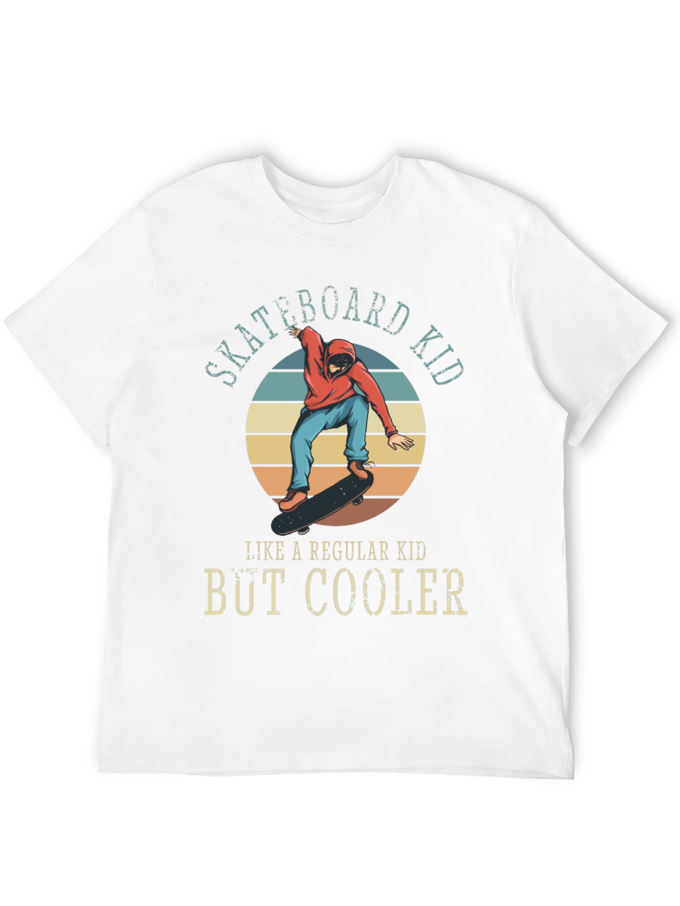 Skateboard Kid T-Shirt - Regular Kid But Cooler
