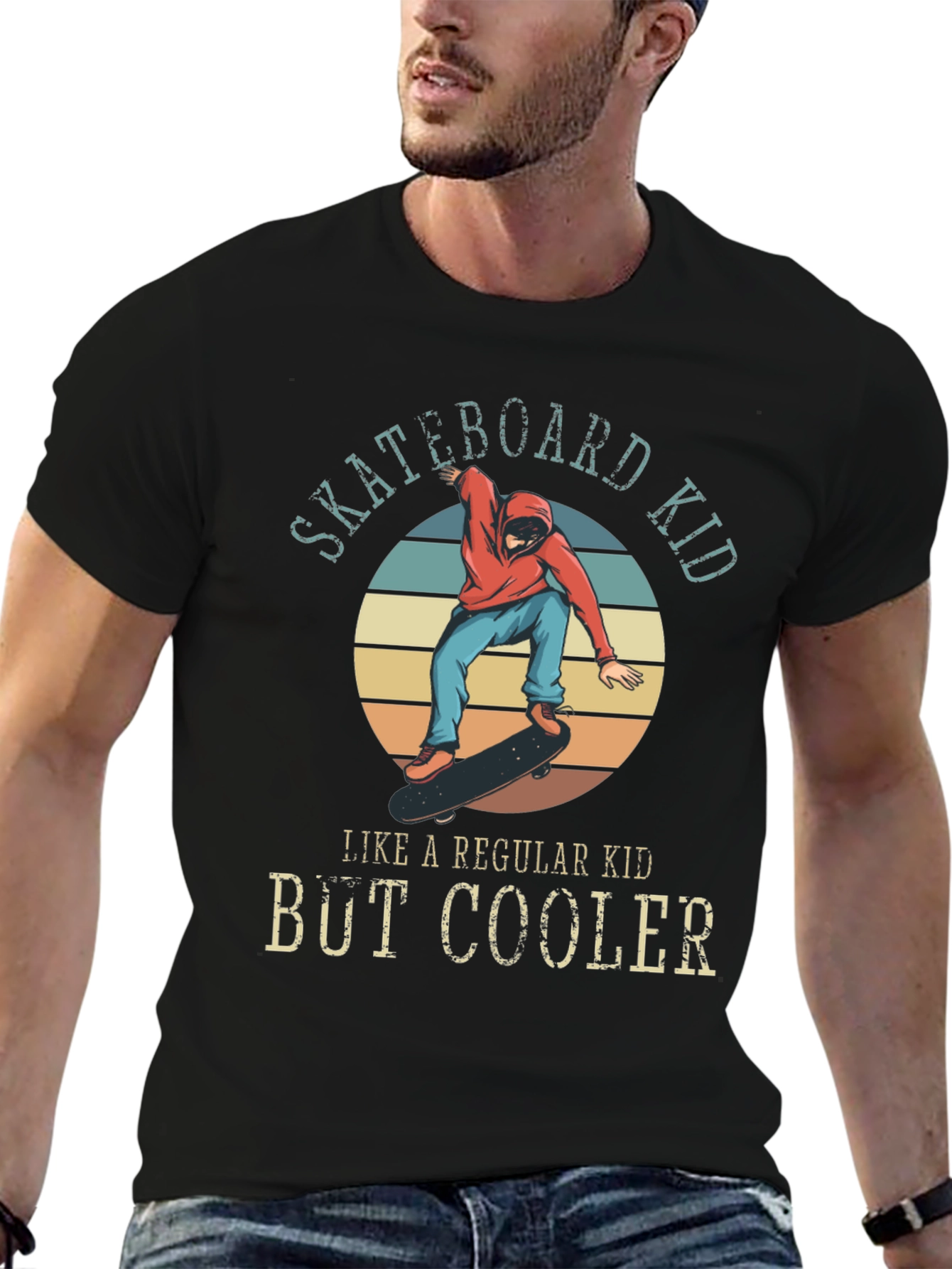 Skateboard Kid T-Shirt - Regular Kid But Cooler