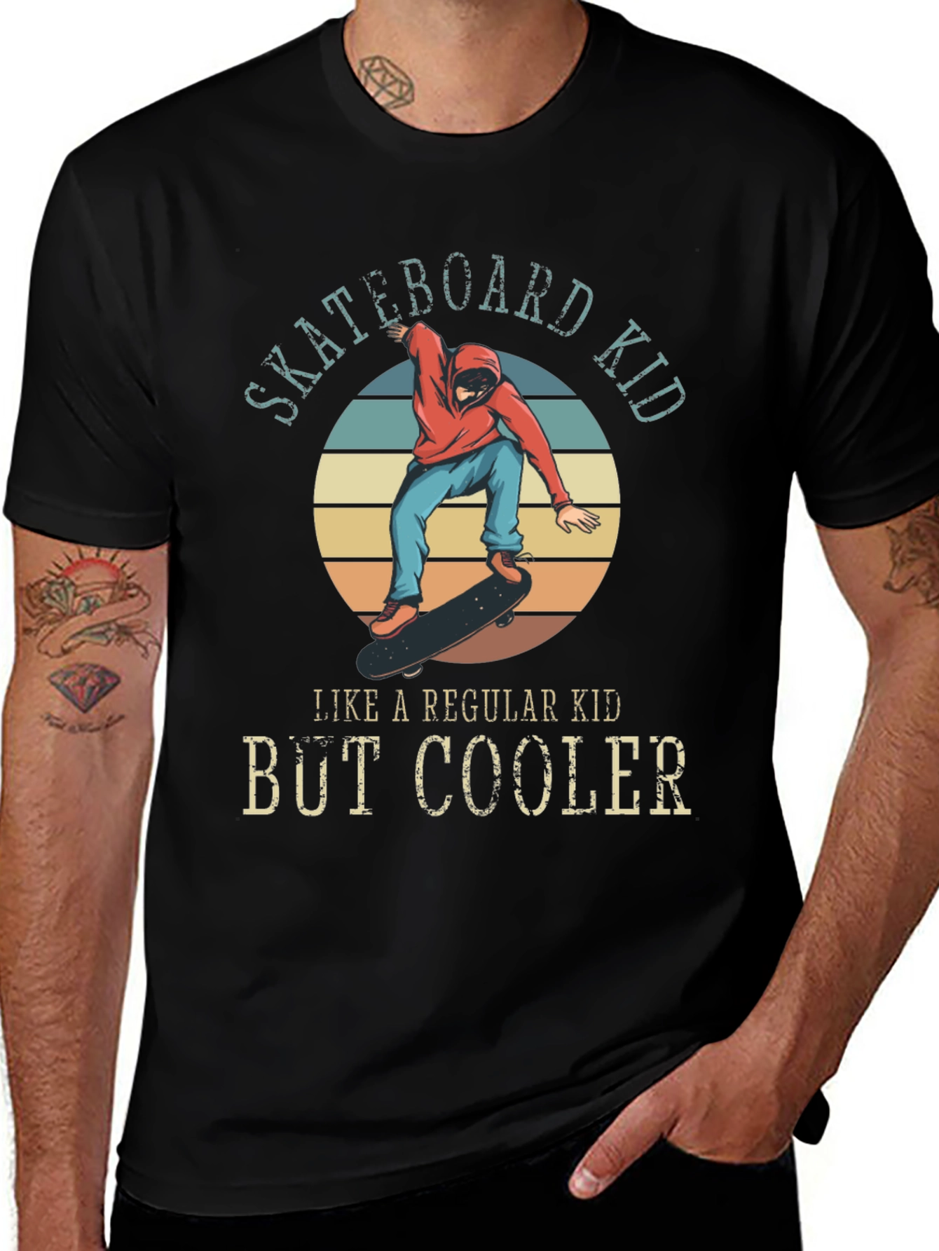 Skateboard Kid T-Shirt - Regular Kid But Cooler