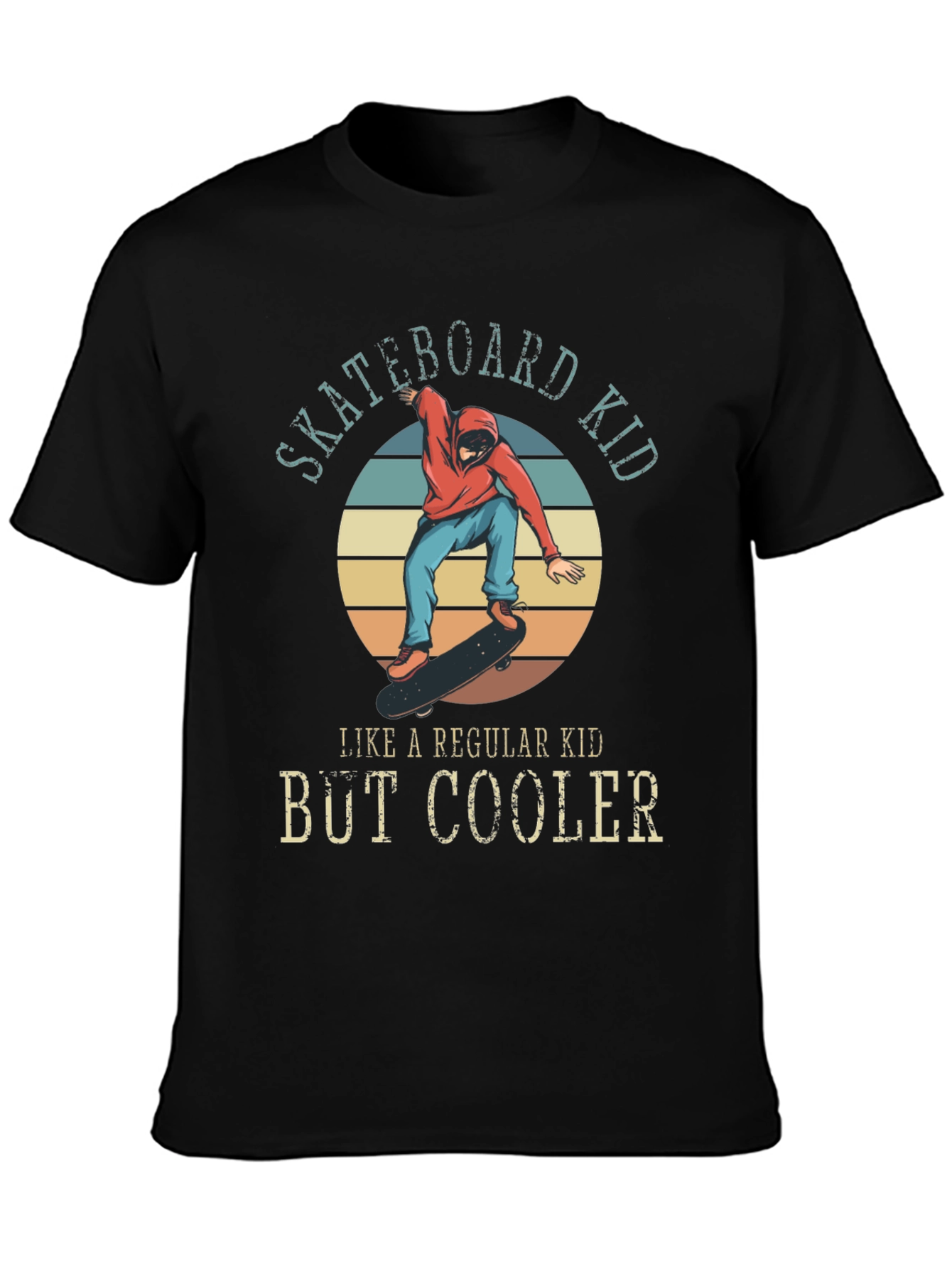 Skateboard Kid T-Shirt - Regular Kid But Cooler