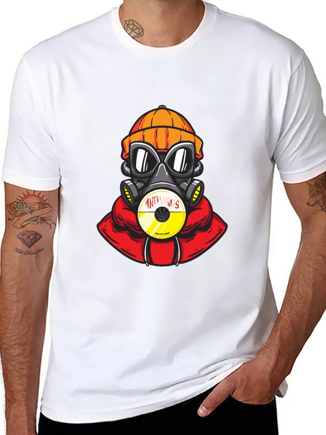 Antivirus Gas Mask Graphic Tee