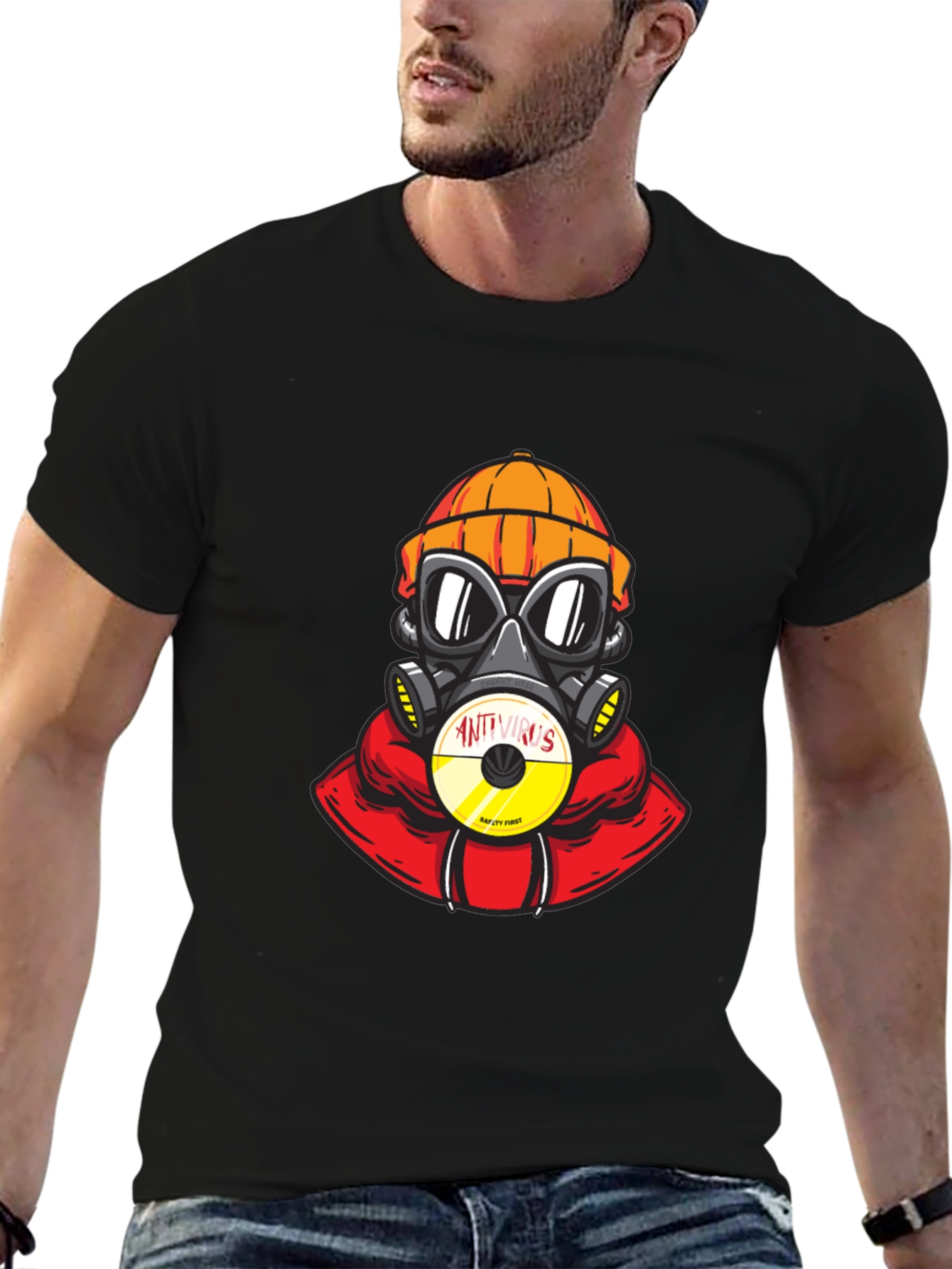 Antivirus Gas Mask Graphic Tee
