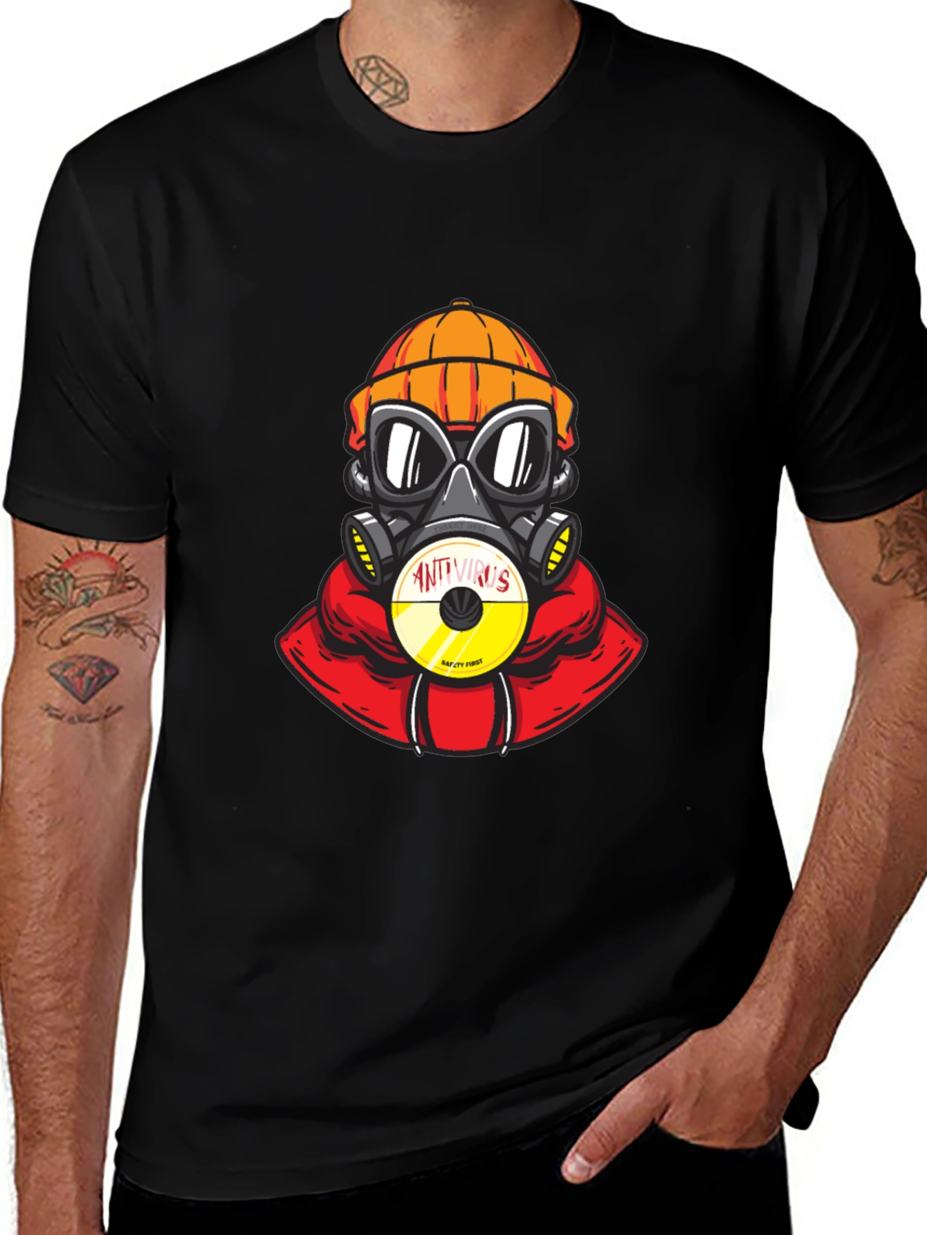 Antivirus Gas Mask Graphic Tee
