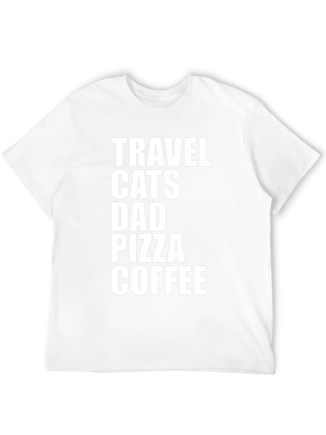 Travel Cats Dad Pizza Coffee Graphic Tee