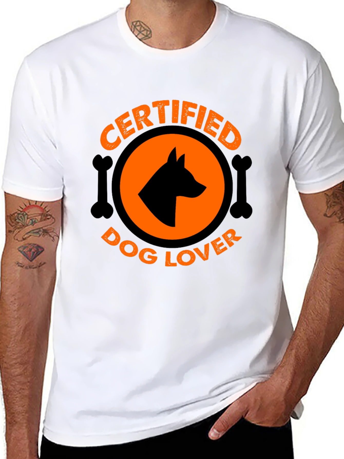 Certified Dog Lover Graphic Tee - Black