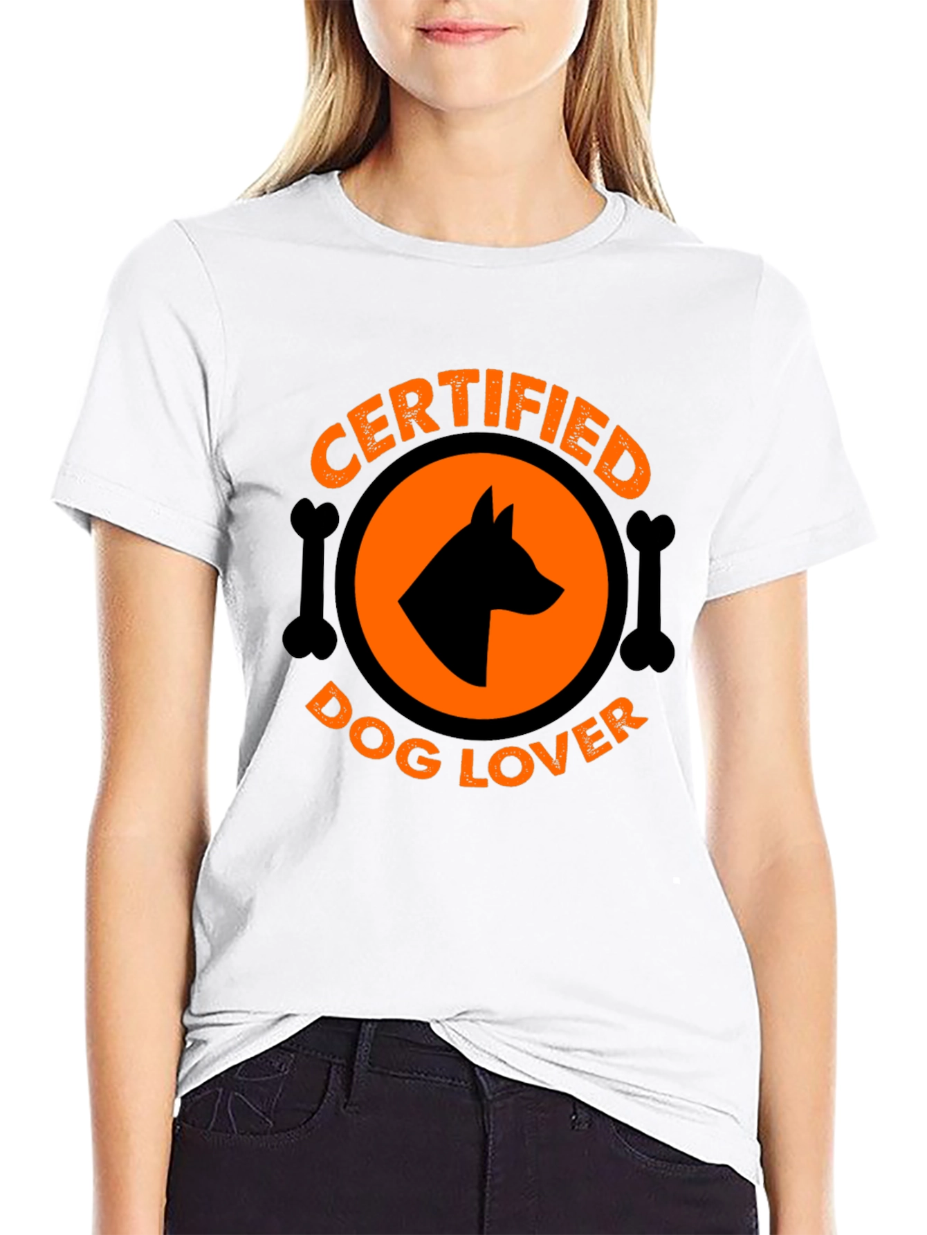 Certified Dog Lover Graphic Tee - Black