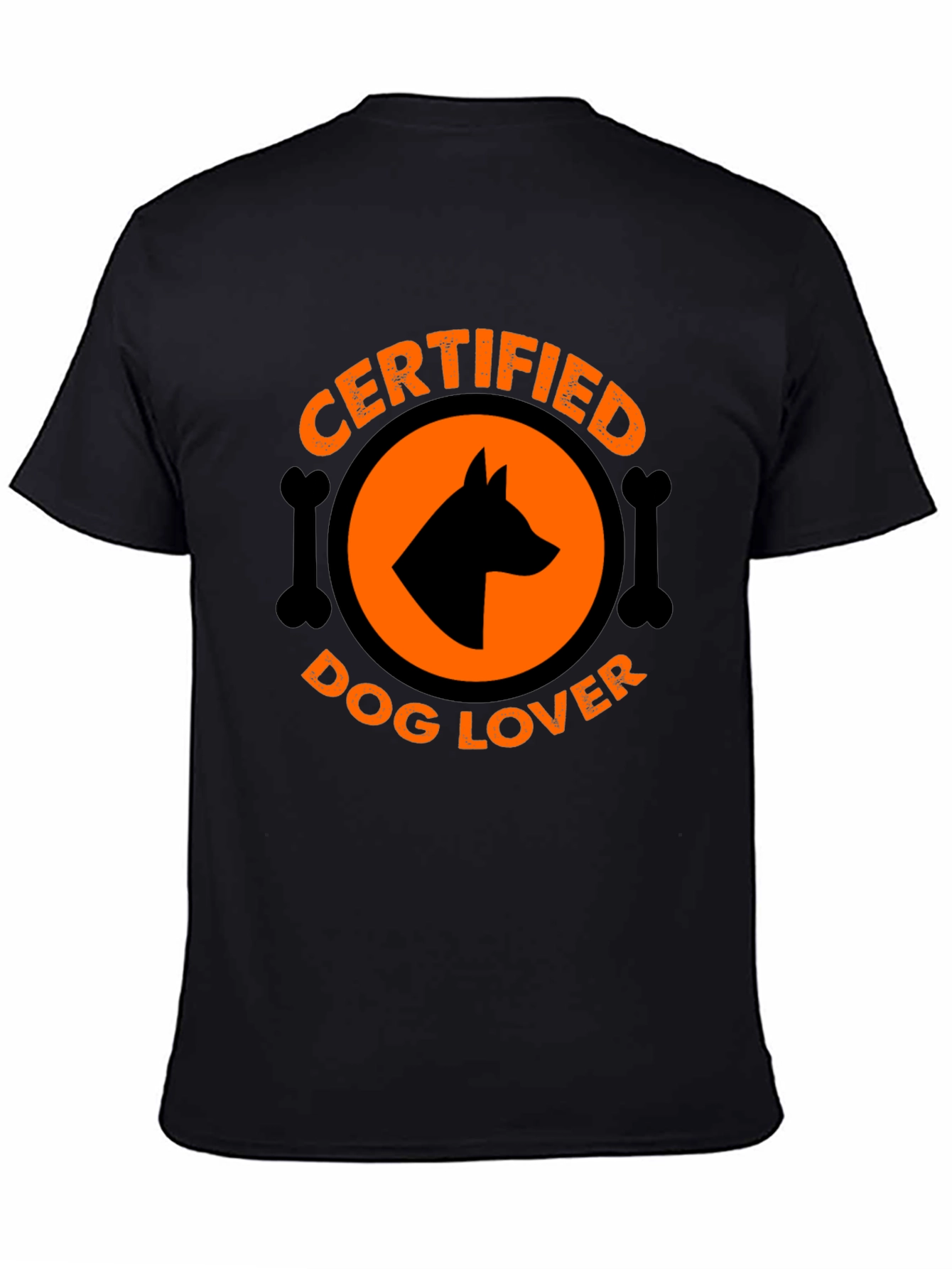 Certified Dog Lover Graphic Tee - Black