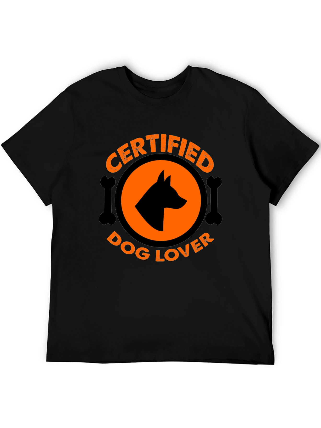 Certified Dog Lover Graphic Tee - Black