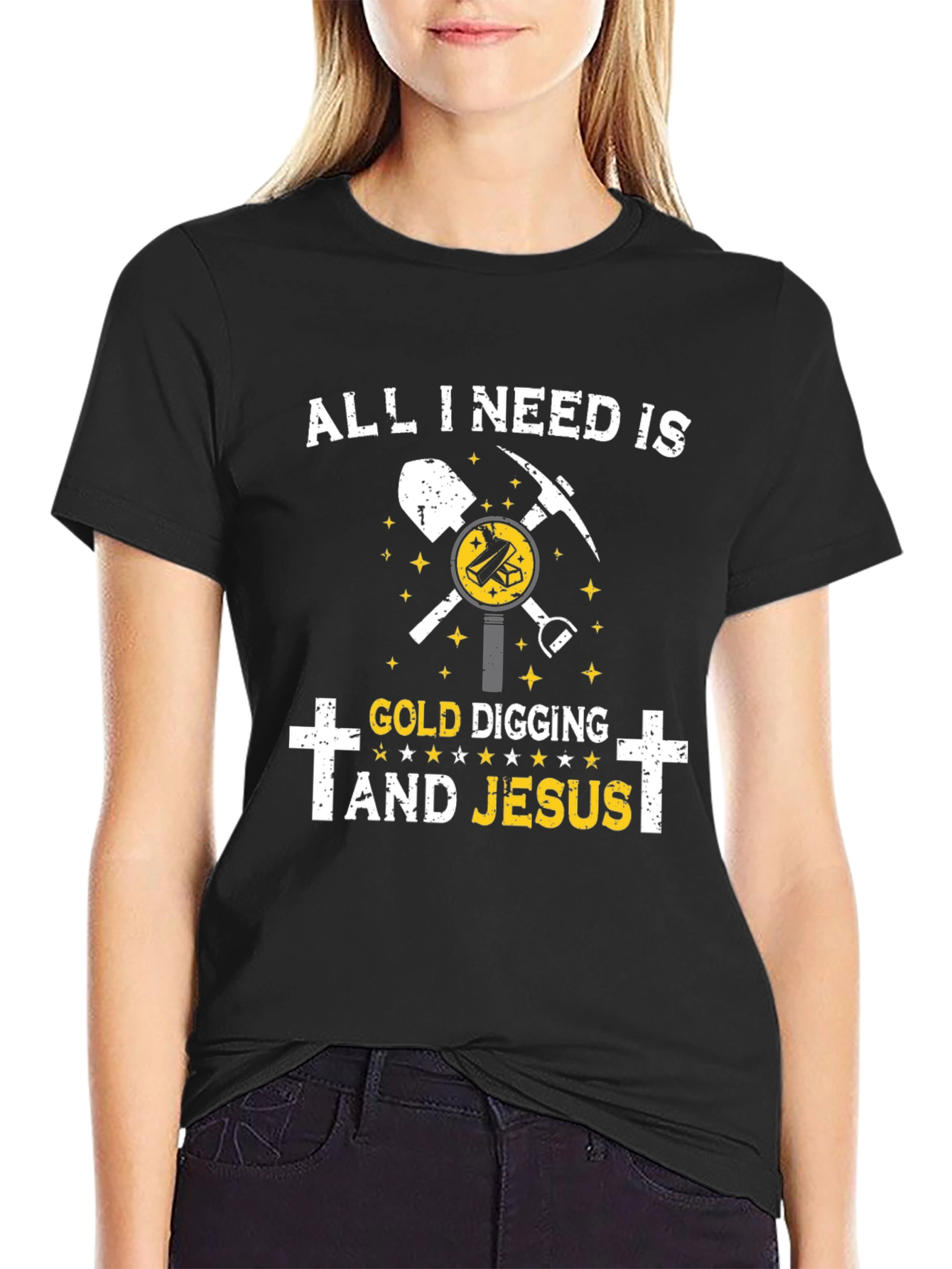 Gold Digging & Jesus T-Shirt - Faith Based Apparel