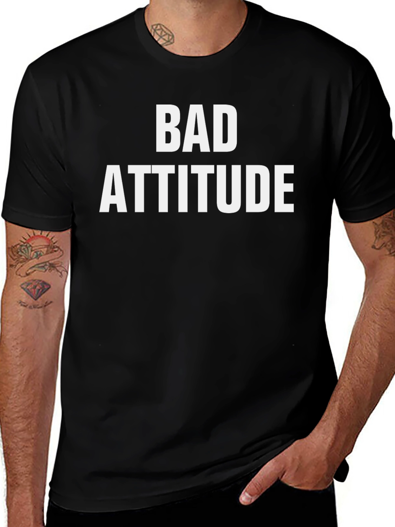 Bad Attitude Graphic Tee - Black