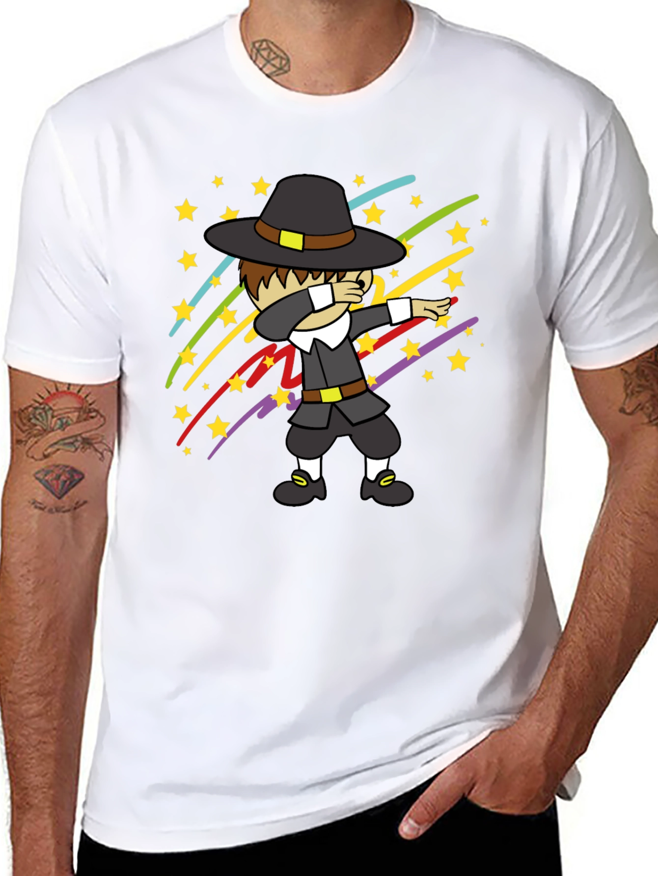 Dabbing Pilgrim T-Shirt